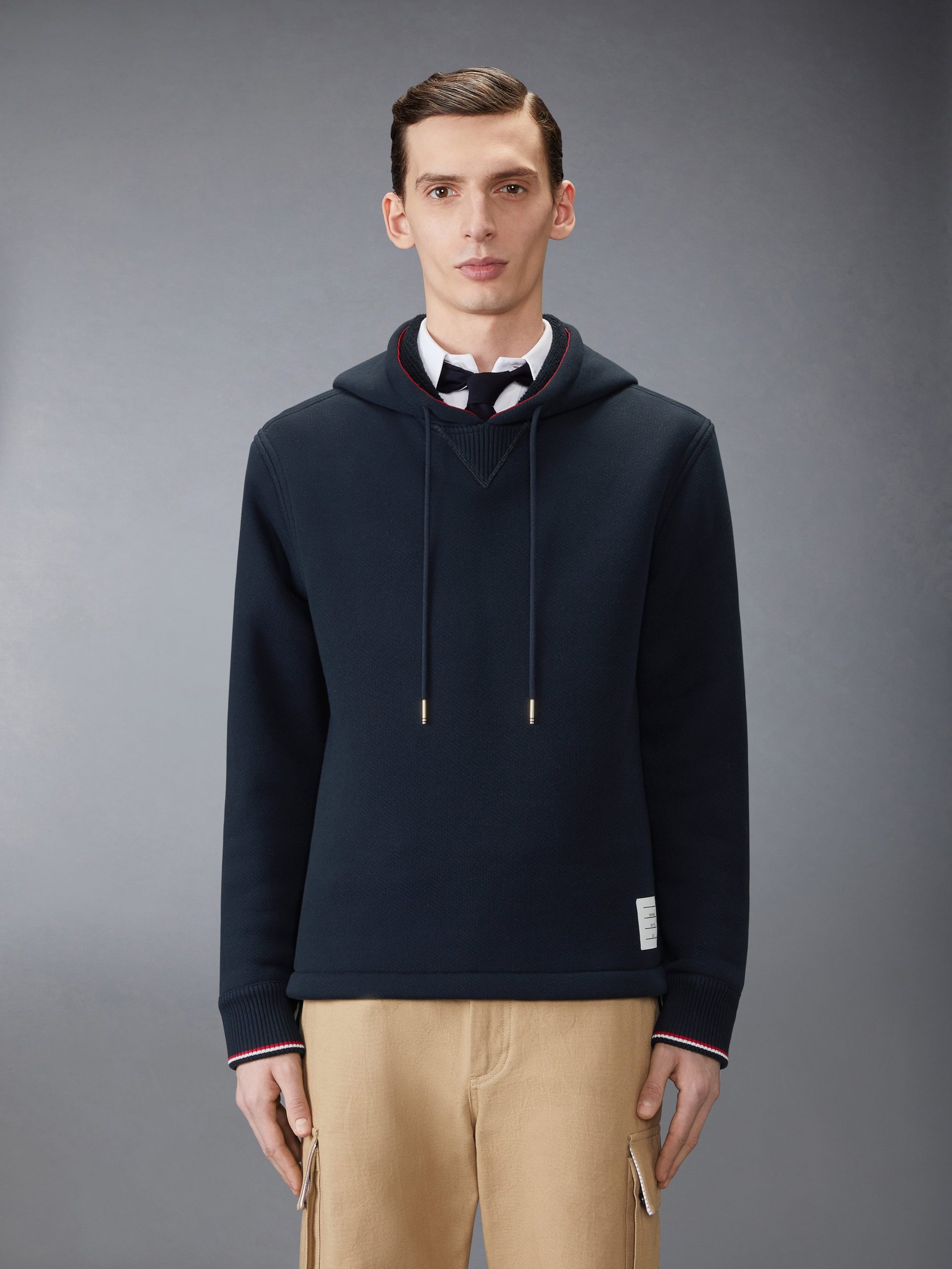 LOOPBACK OVERSIZED RWB STRIPE HOODIE