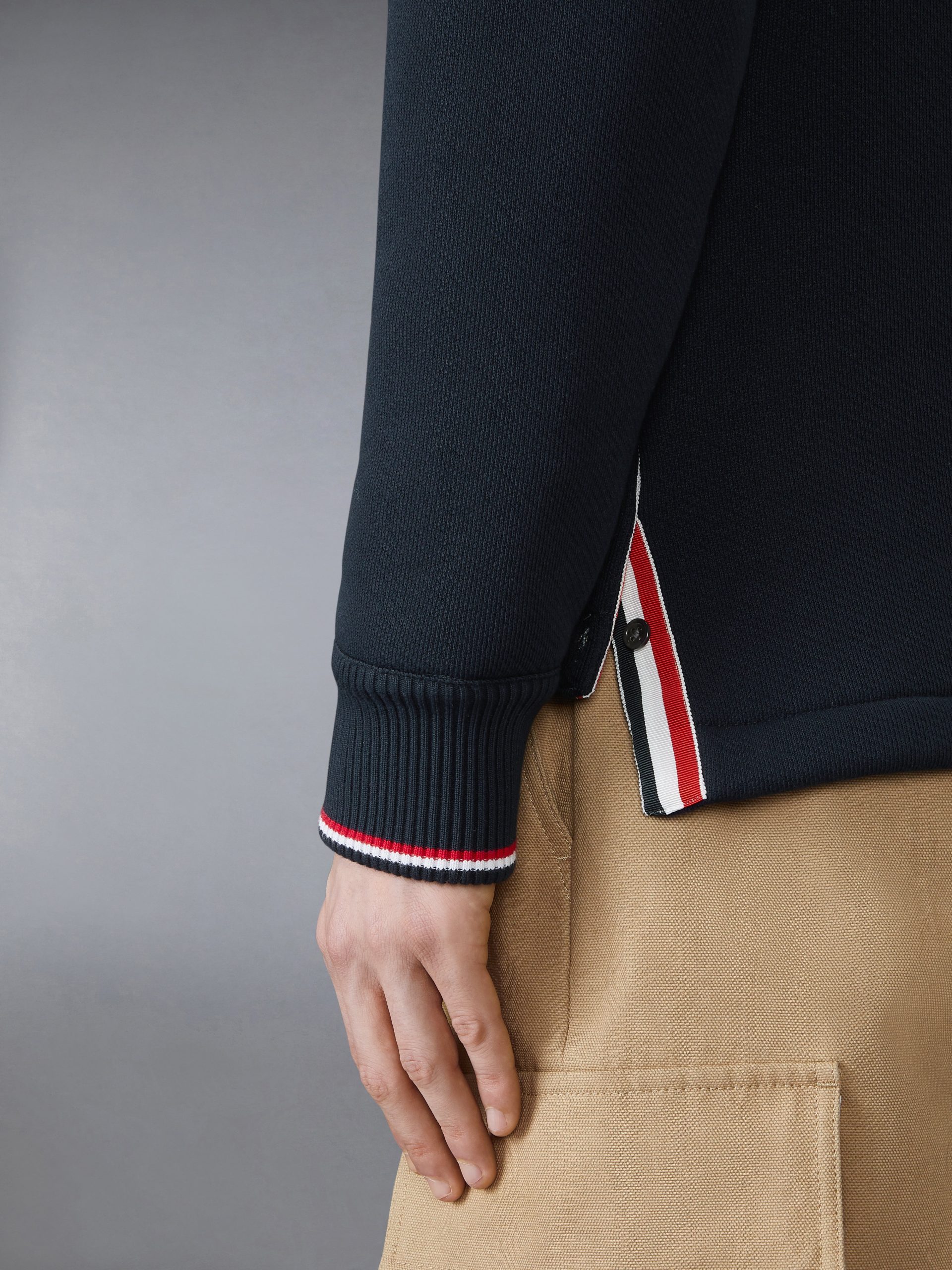 LOOPBACK OVERSIZED RWB STRIPE HOODIE - Image 5