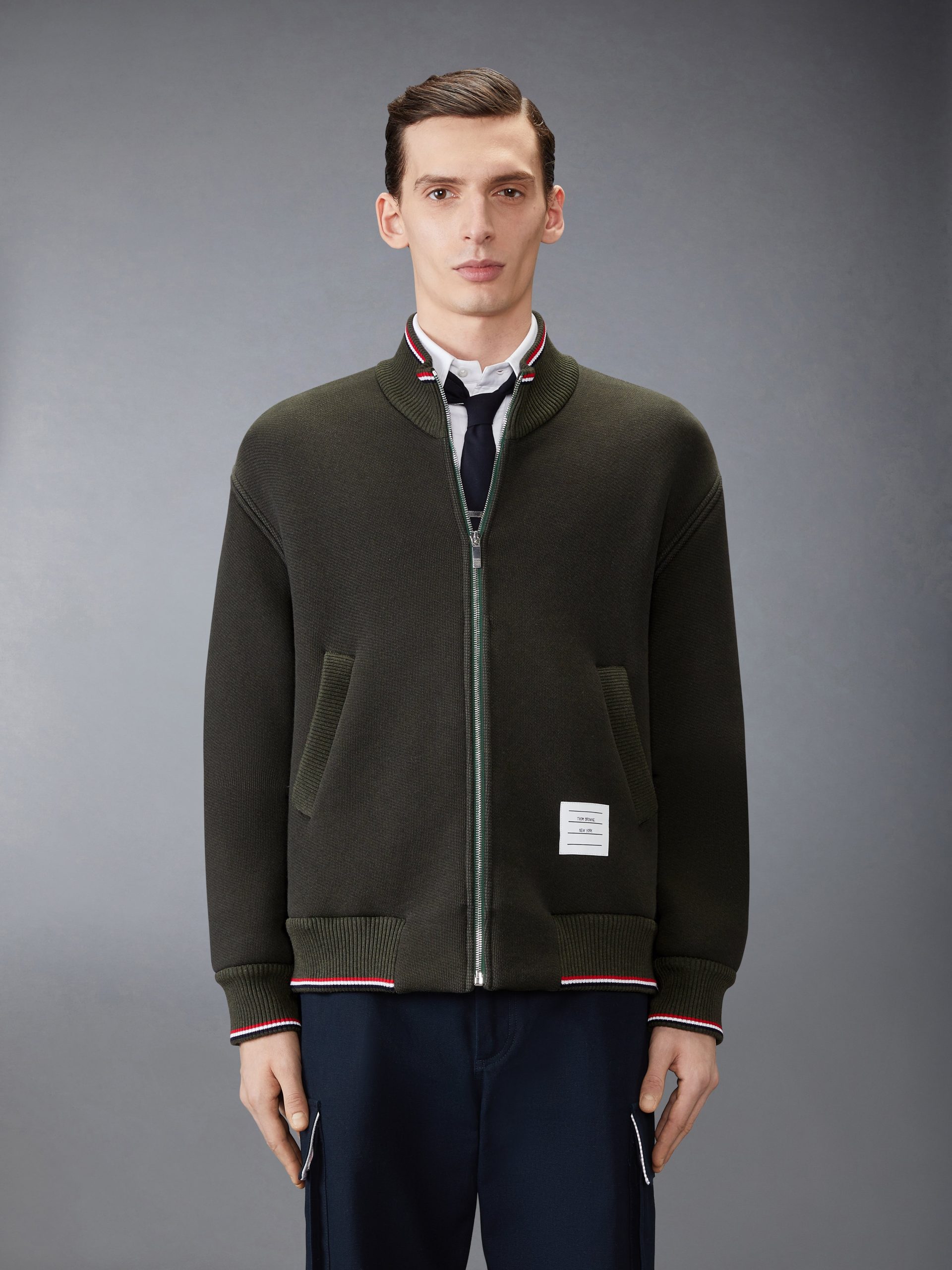 LOOPBACK OVERSIZED RWB STRIPE JACKET