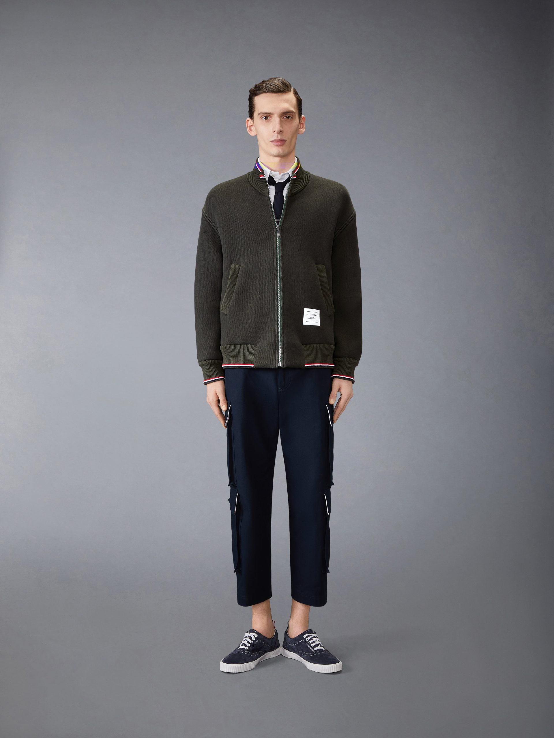 LOOPBACK OVERSIZED RWB STRIPE JACKET - Image 3