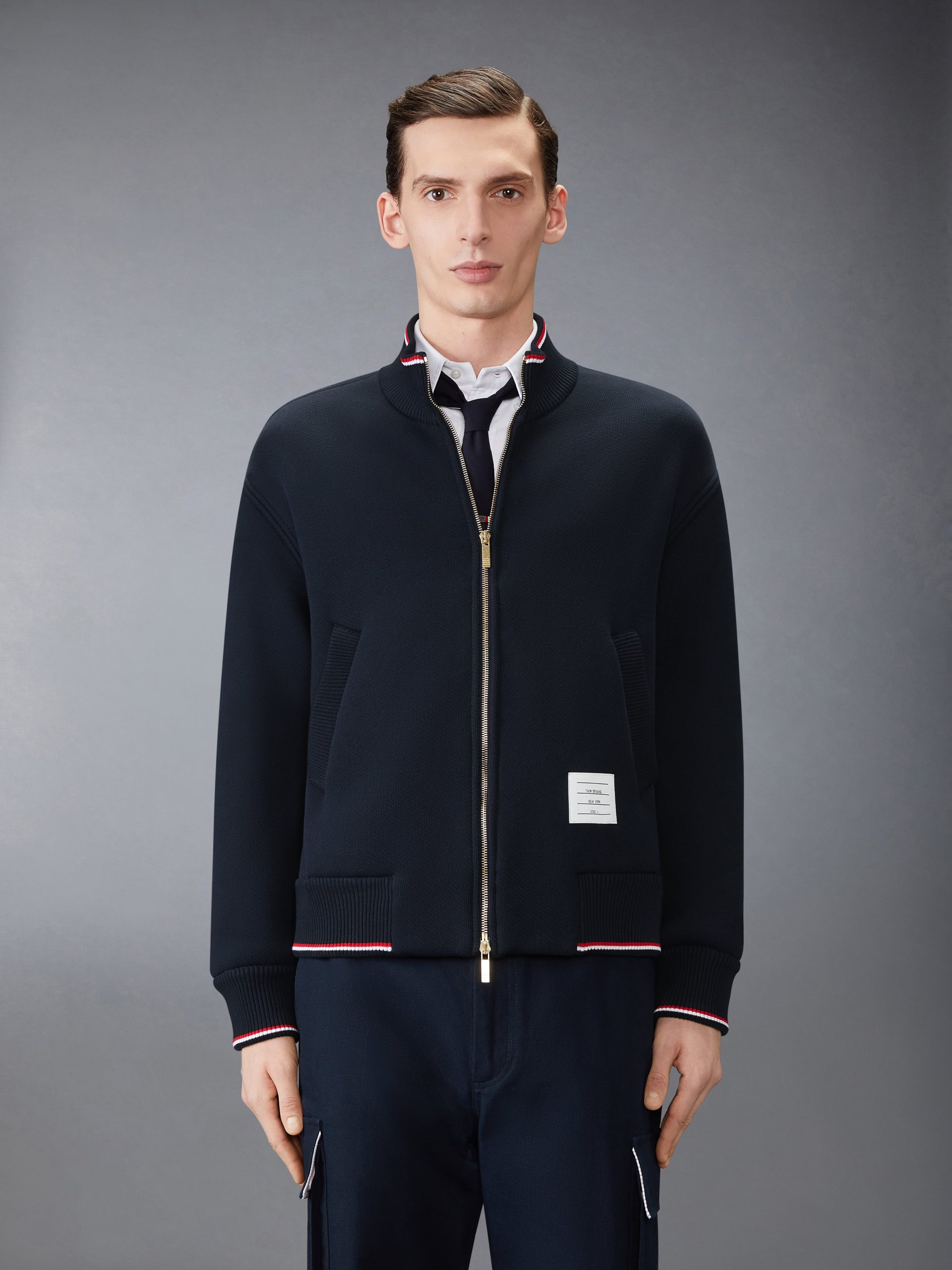 LOOPBACK OVERSIZED RWB STRIPE JACKET