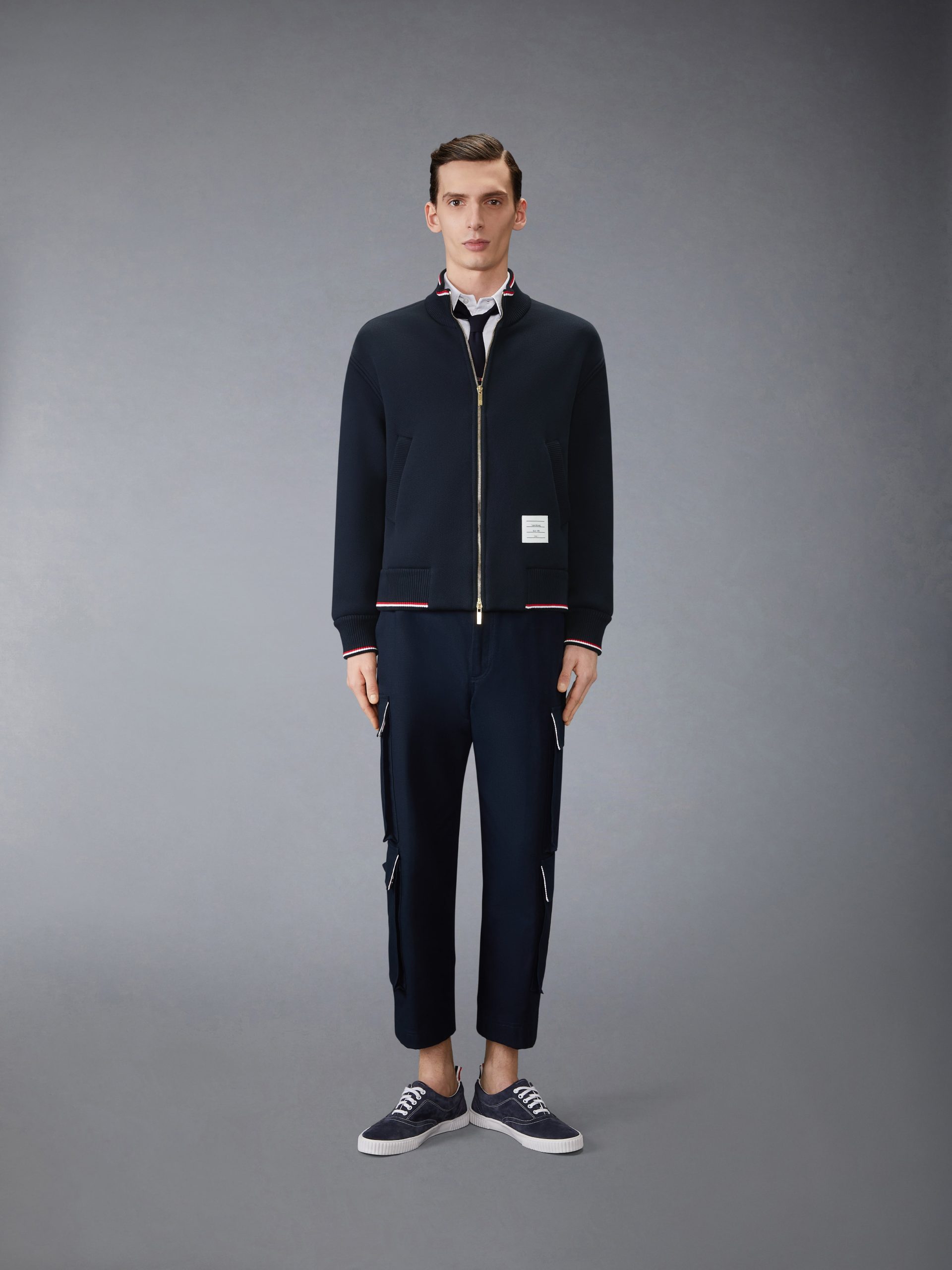 LOOPBACK OVERSIZED RWB STRIPE JACKET - Image 3