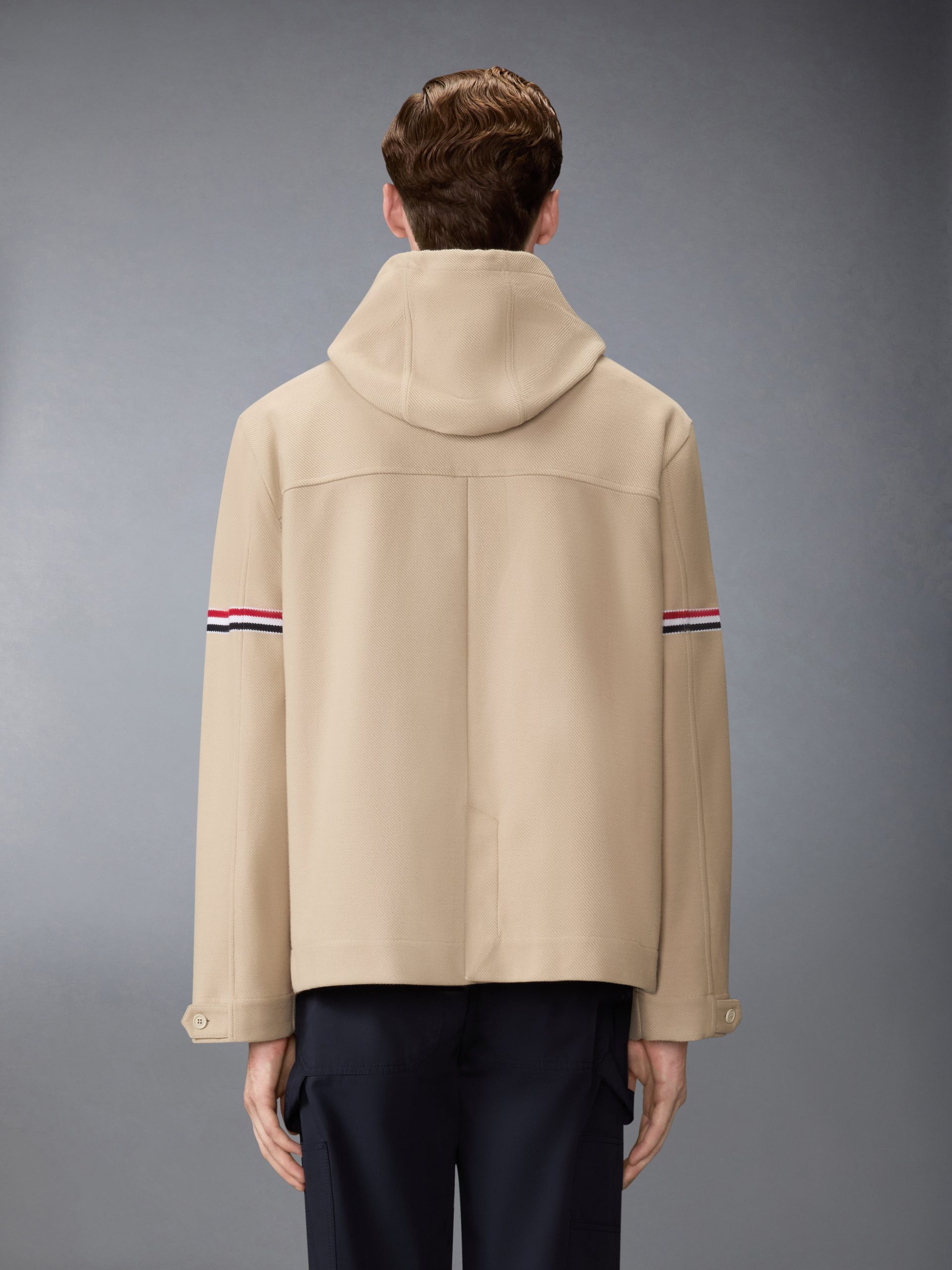 DOUBLE FACE TECH TWILL OVERSIZED ARMBAND PARKA - Image 3