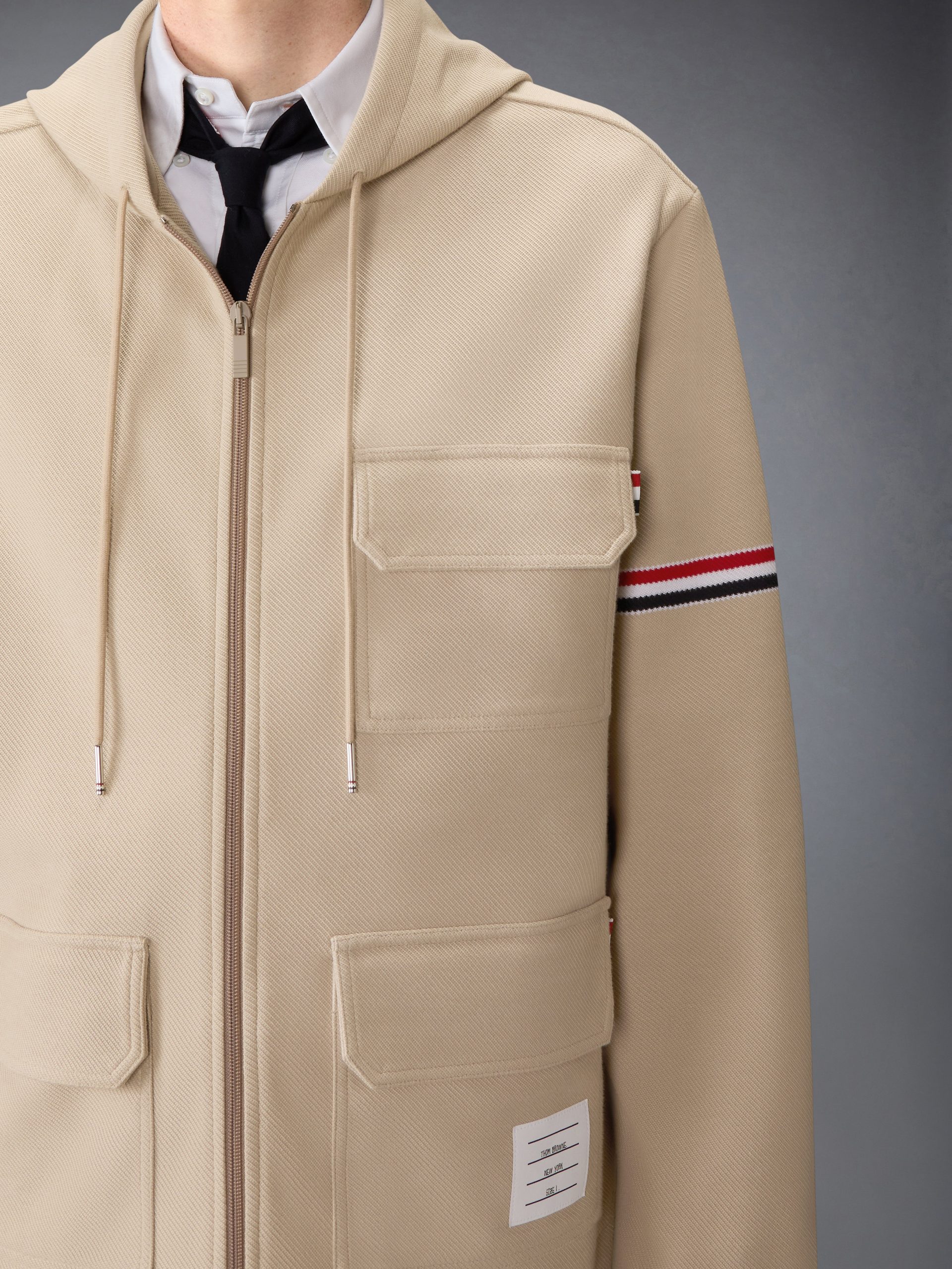 DOUBLE FACE TECH TWILL OVERSIZED ARMBAND PARKA - Image 6