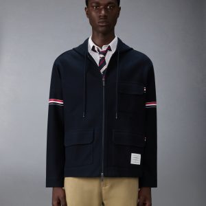 DOUBLE FACE TECH TWILL OVERSIZED ARMBAND PARKA