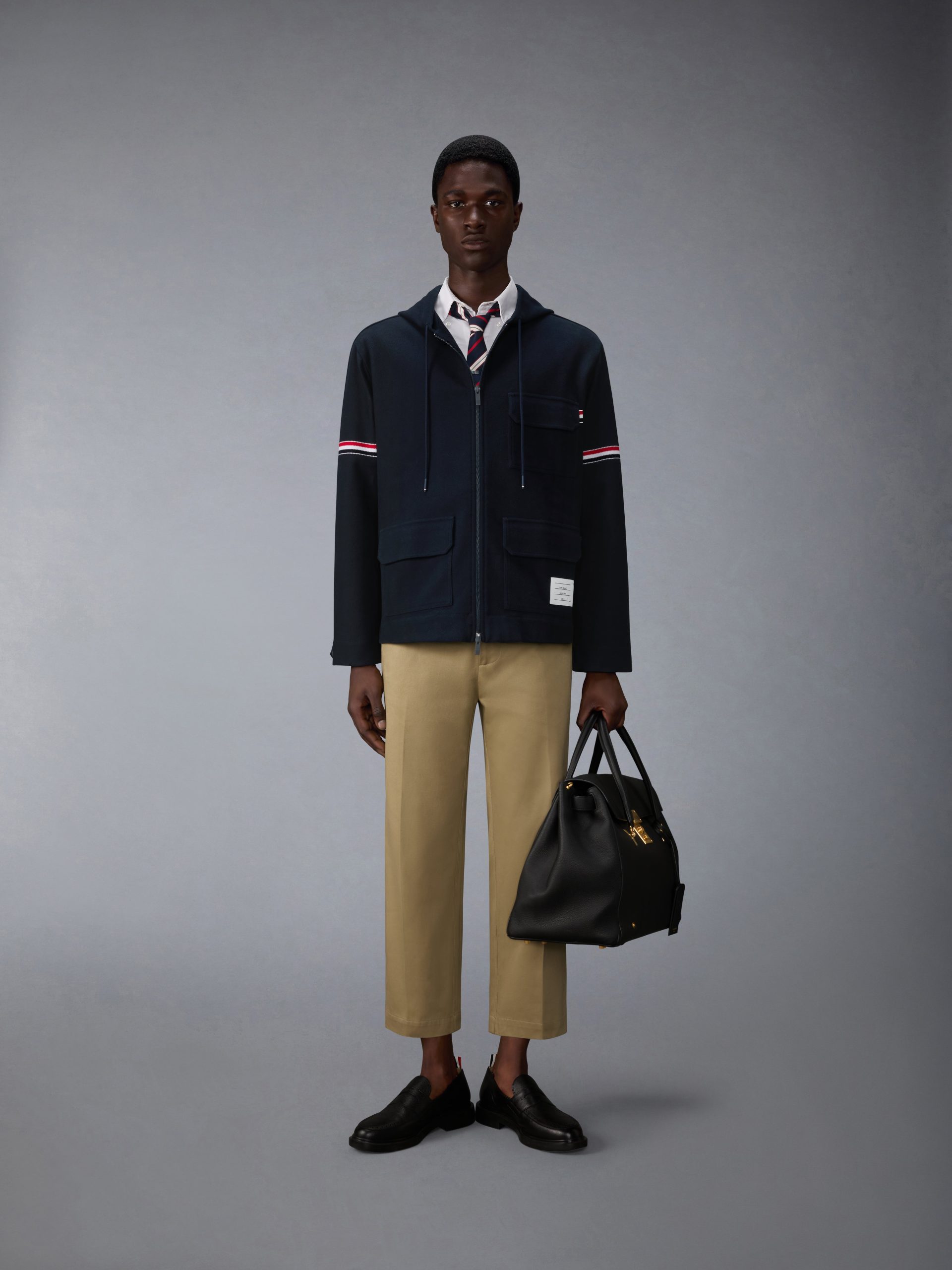 DOUBLE FACE TECH TWILL OVERSIZED ARMBAND PARKA - Image 4