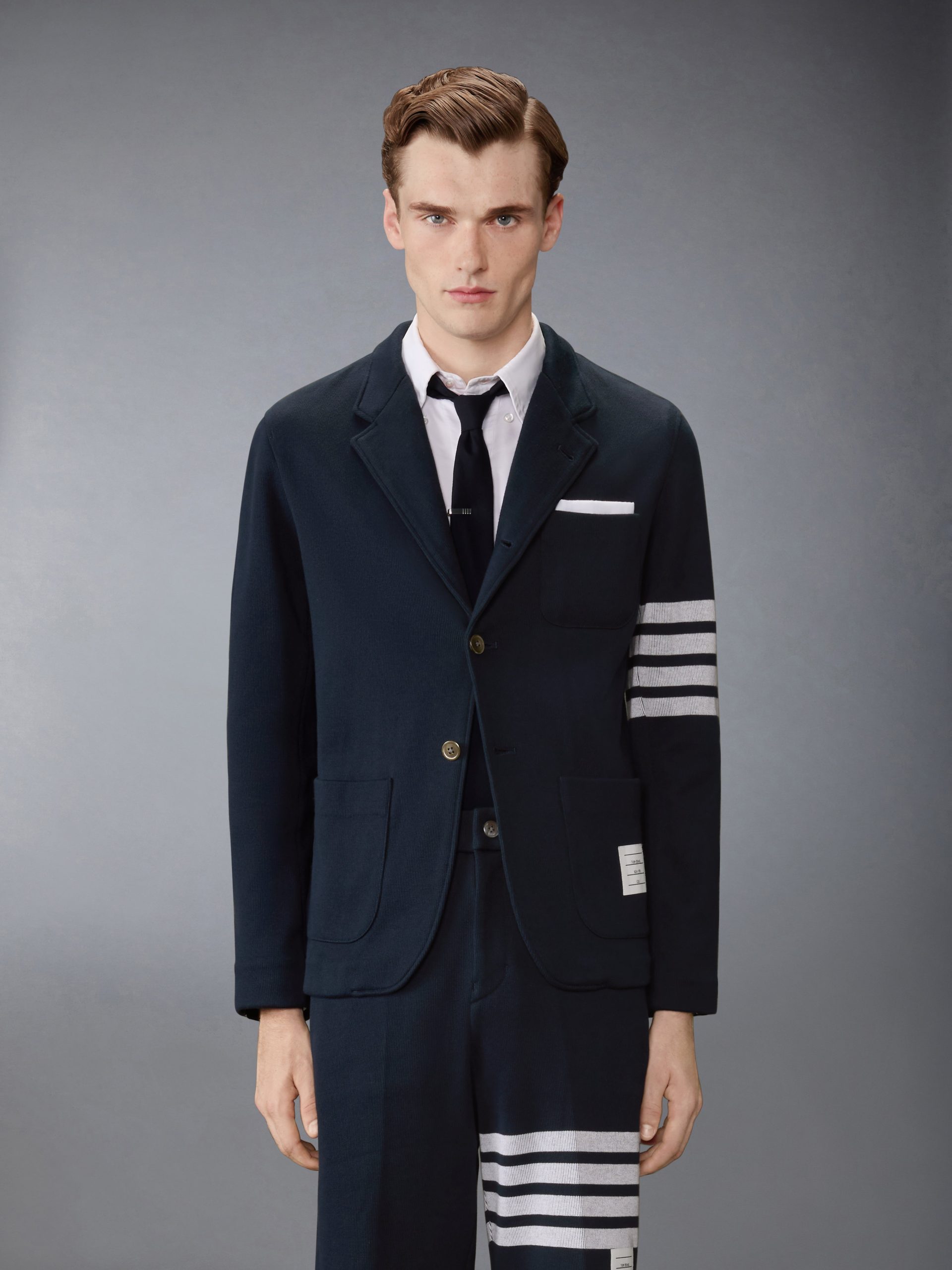 DOUBLE FACE KNIT 4-BAR SACK JACKET