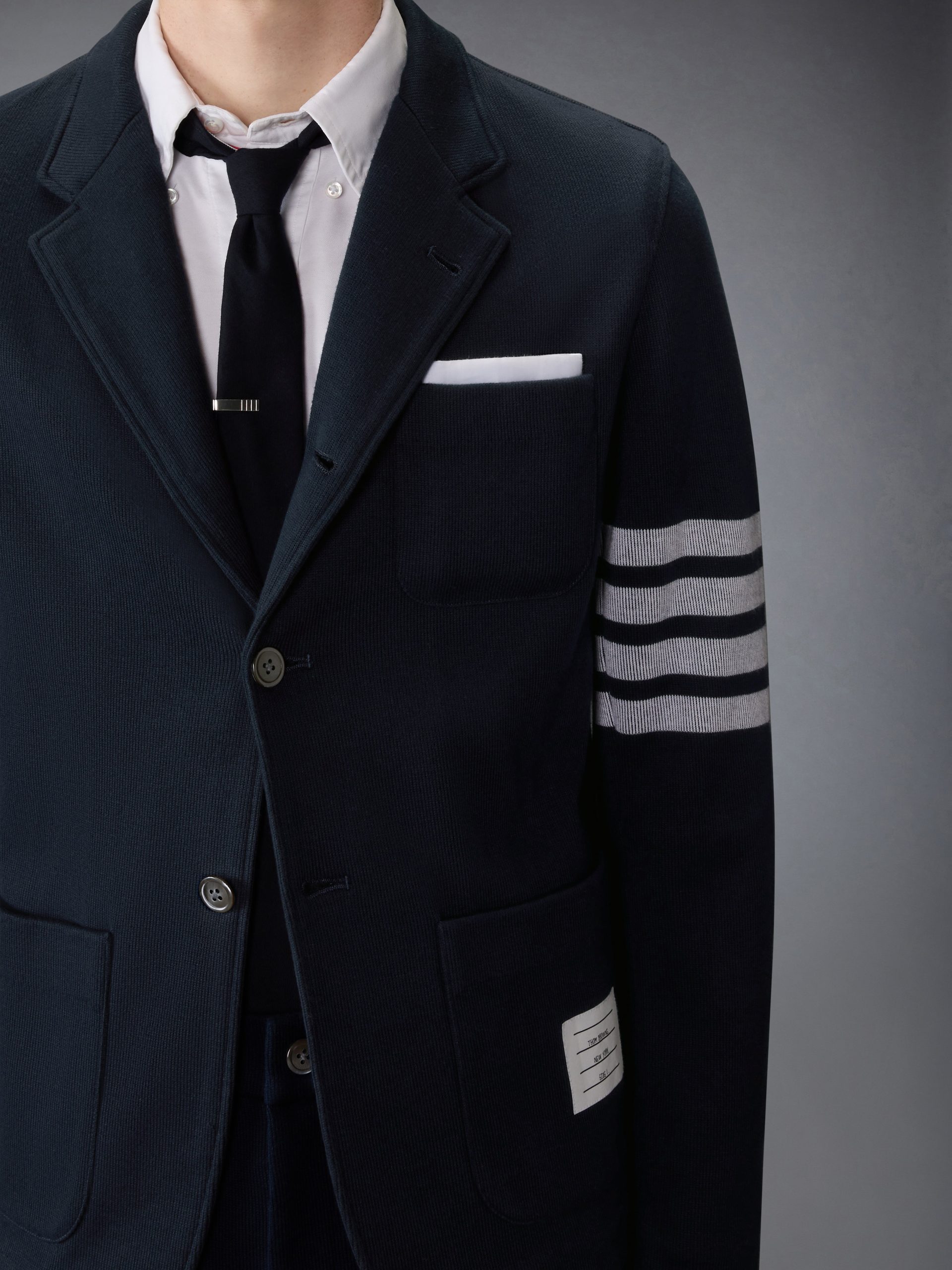 DOUBLE FACE KNIT 4-BAR SACK JACKET - Image 5