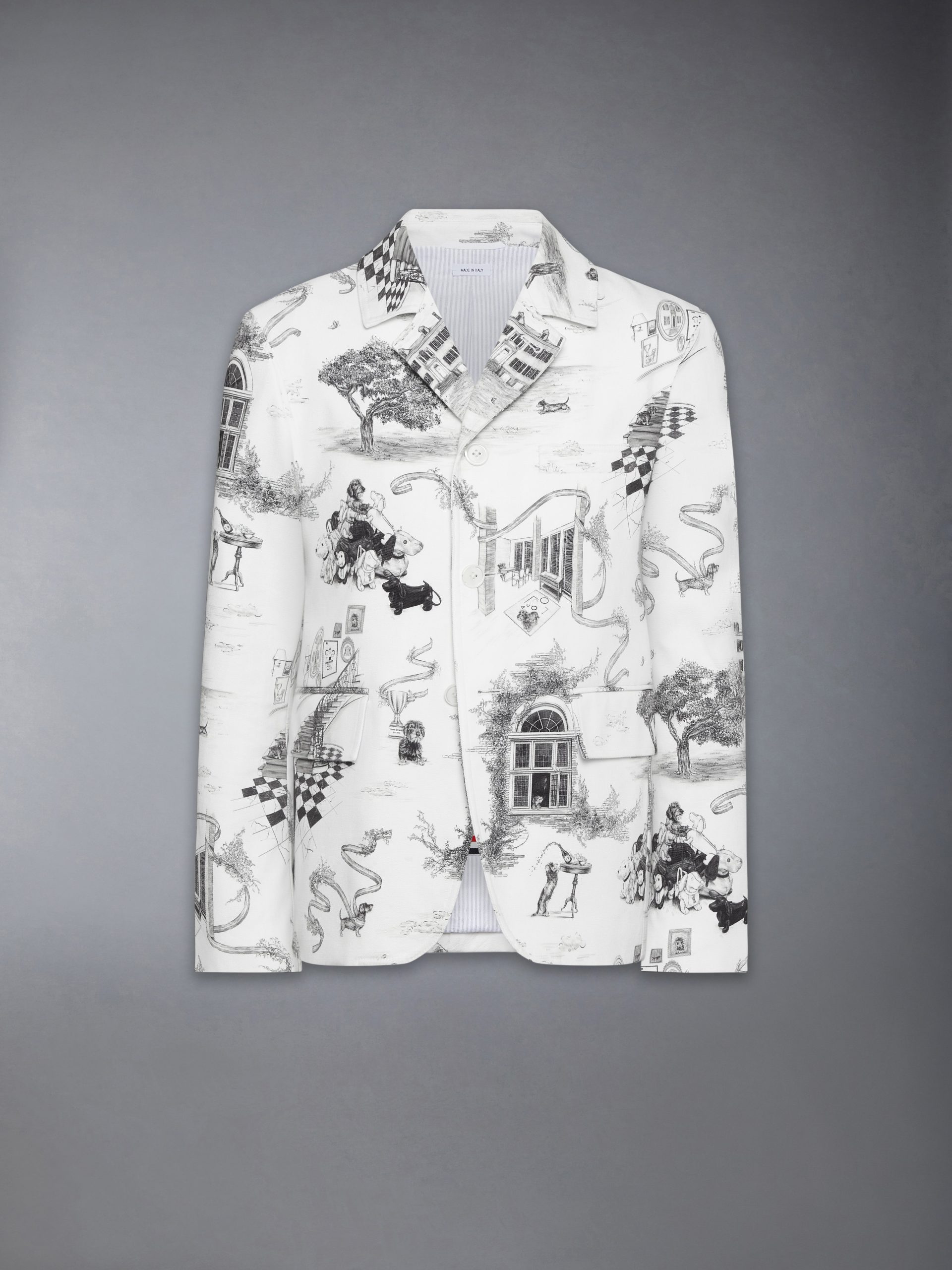 CANVAS HECTOR TOILE CUTAWAY JACKET - Image 6