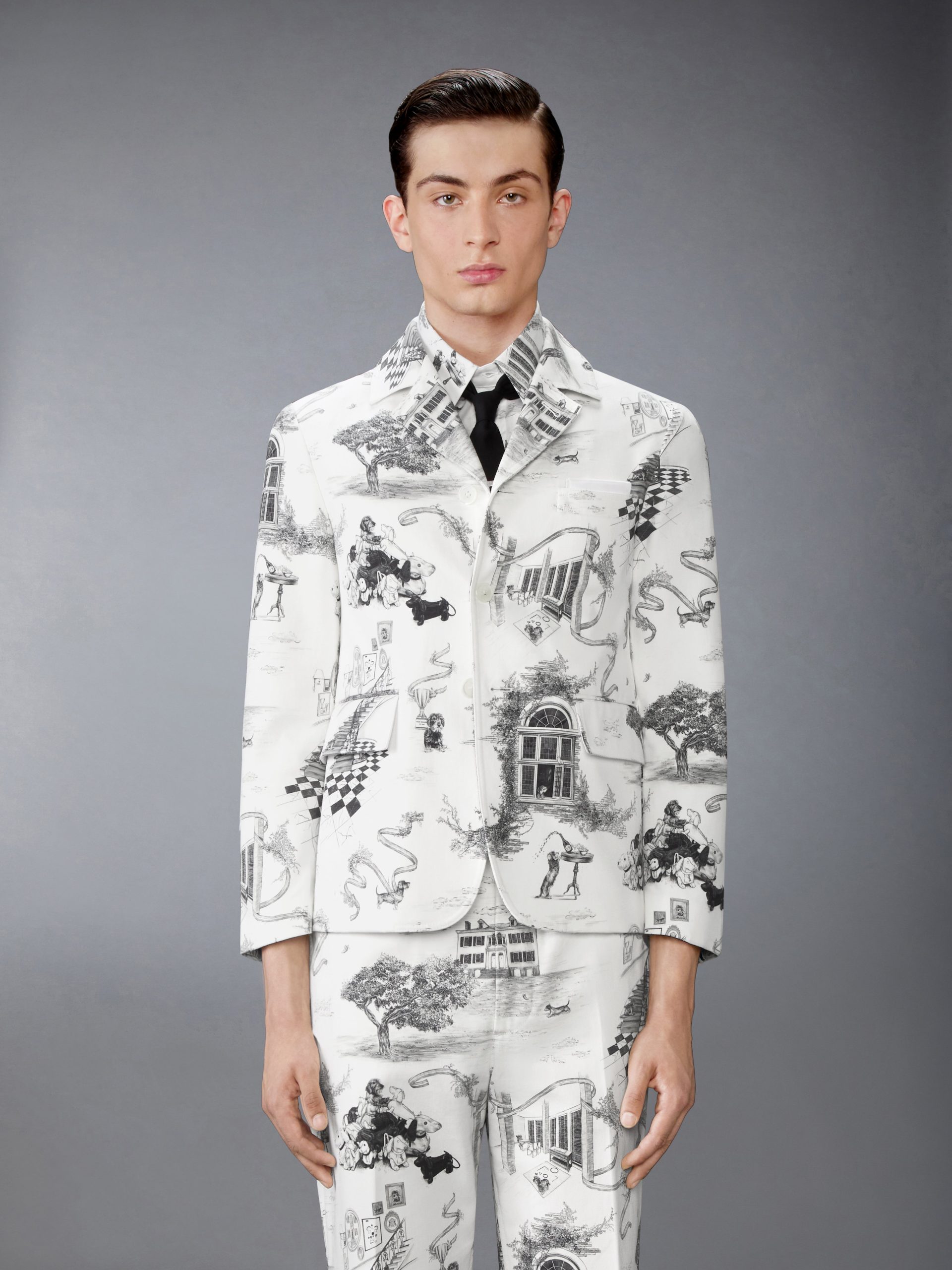 CANVAS HECTOR TOILE CUTAWAY JACKET