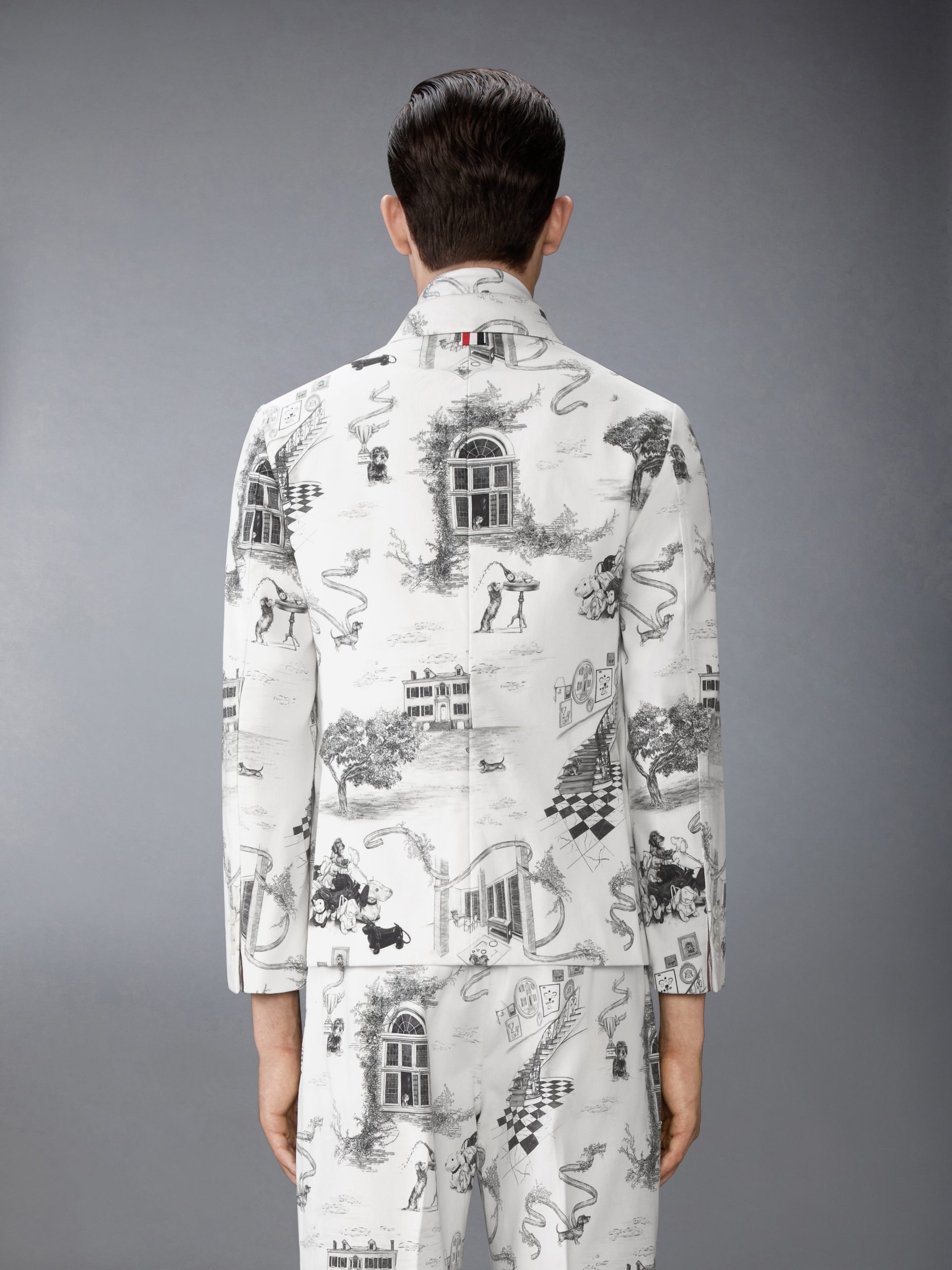CANVAS HECTOR TOILE CUTAWAY JACKET - Image 2