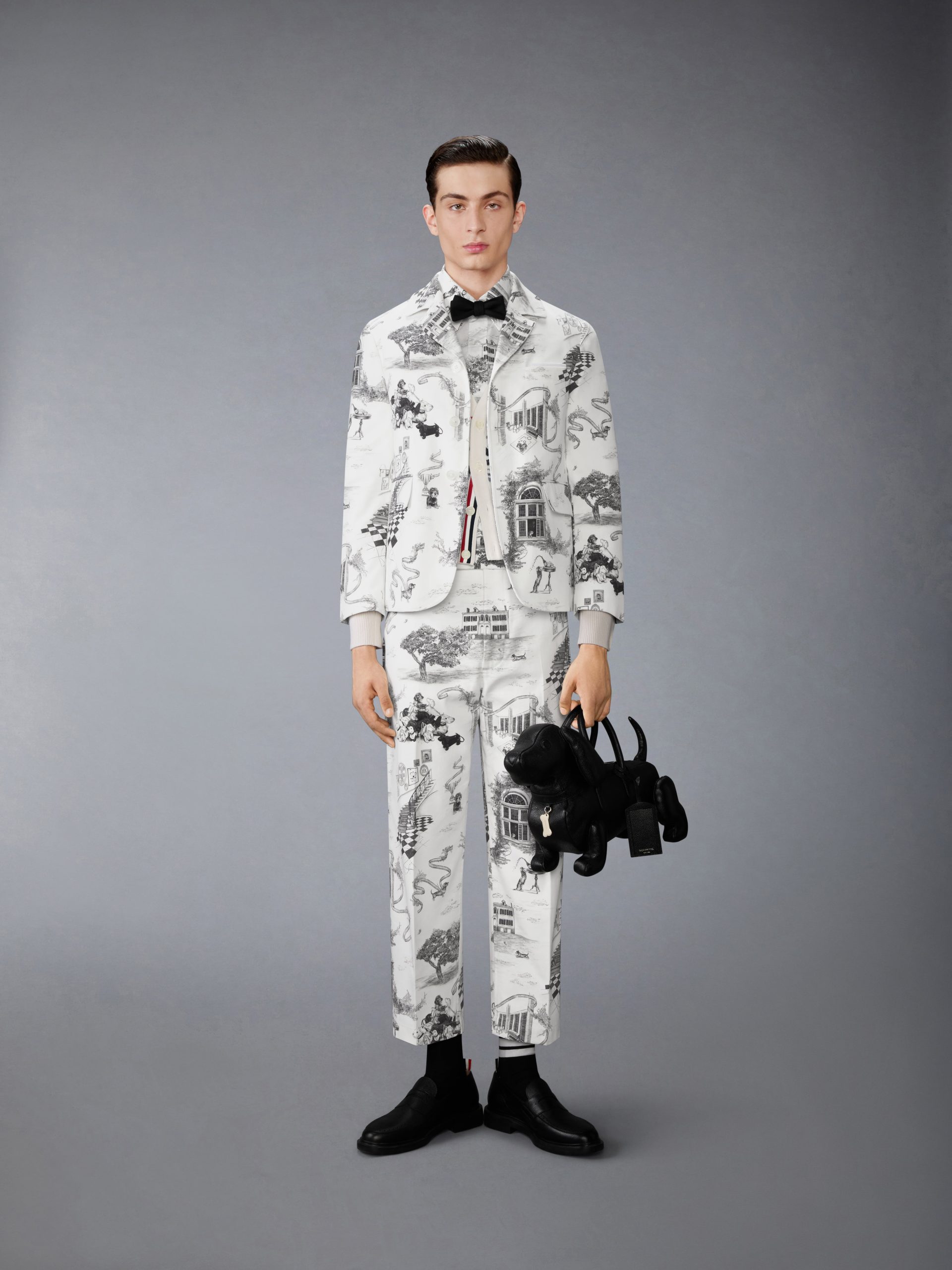 CANVAS HECTOR TOILE CUTAWAY JACKET - Image 3