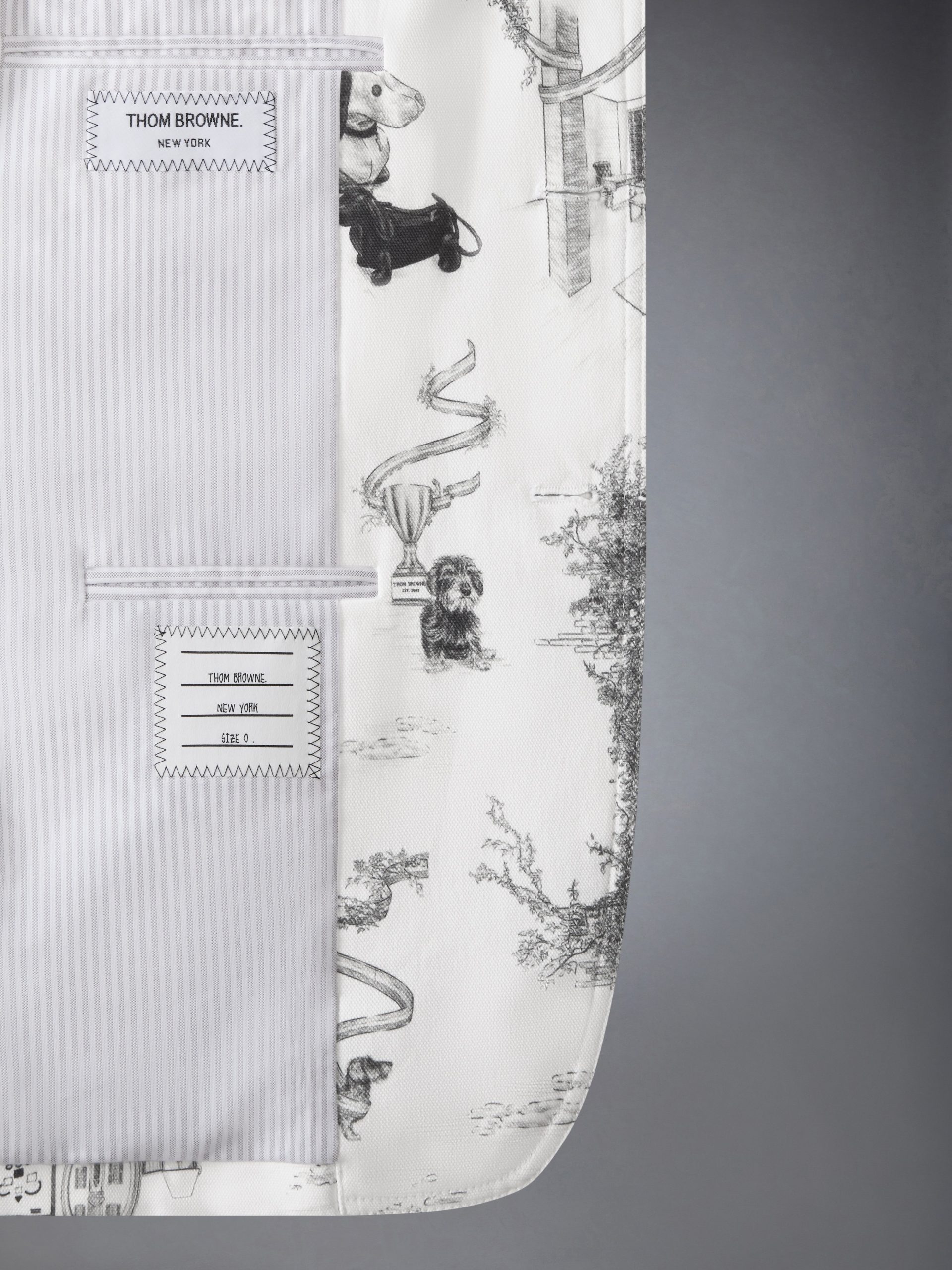 CANVAS HECTOR TOILE CUTAWAY JACKET - Image 4