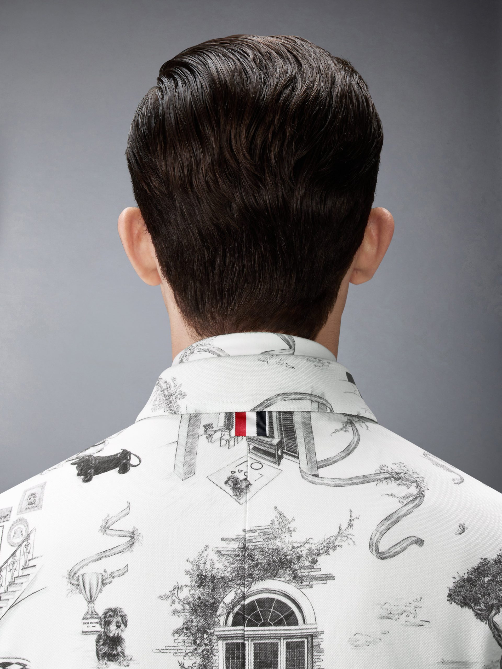 CANVAS HECTOR TOILE CUTAWAY JACKET - Image 5