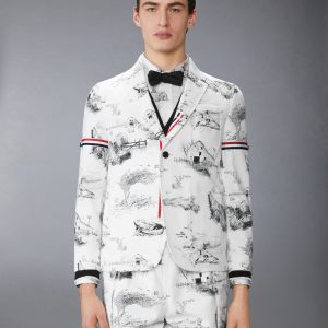 SCENIC TOILE COTTON CANVAS UNCONSTRUCTED SPORTCOAT