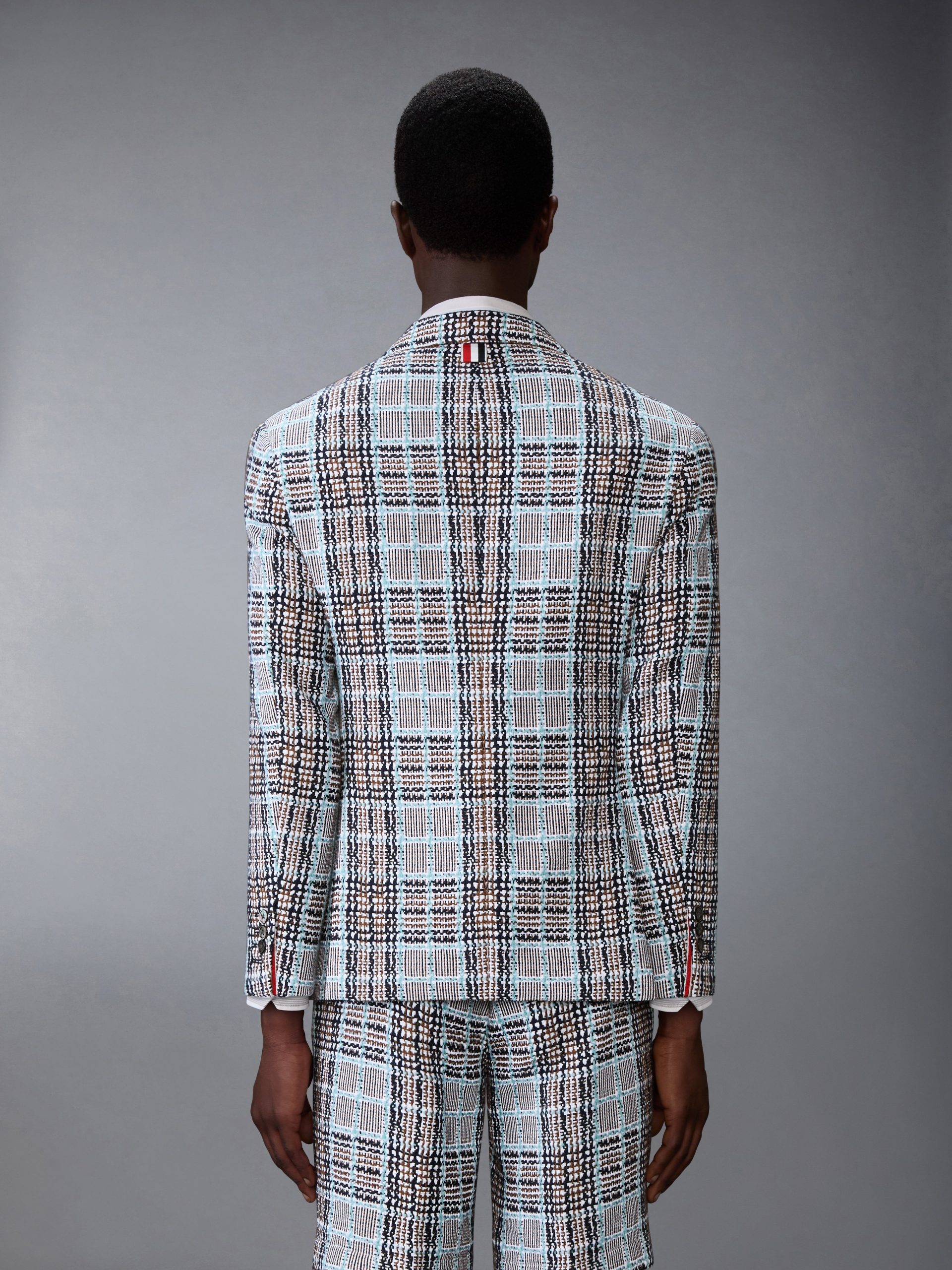 PLAID CHECK SUMMER TWEED WIDE SHOULDER SPORTCOAT - Image 2