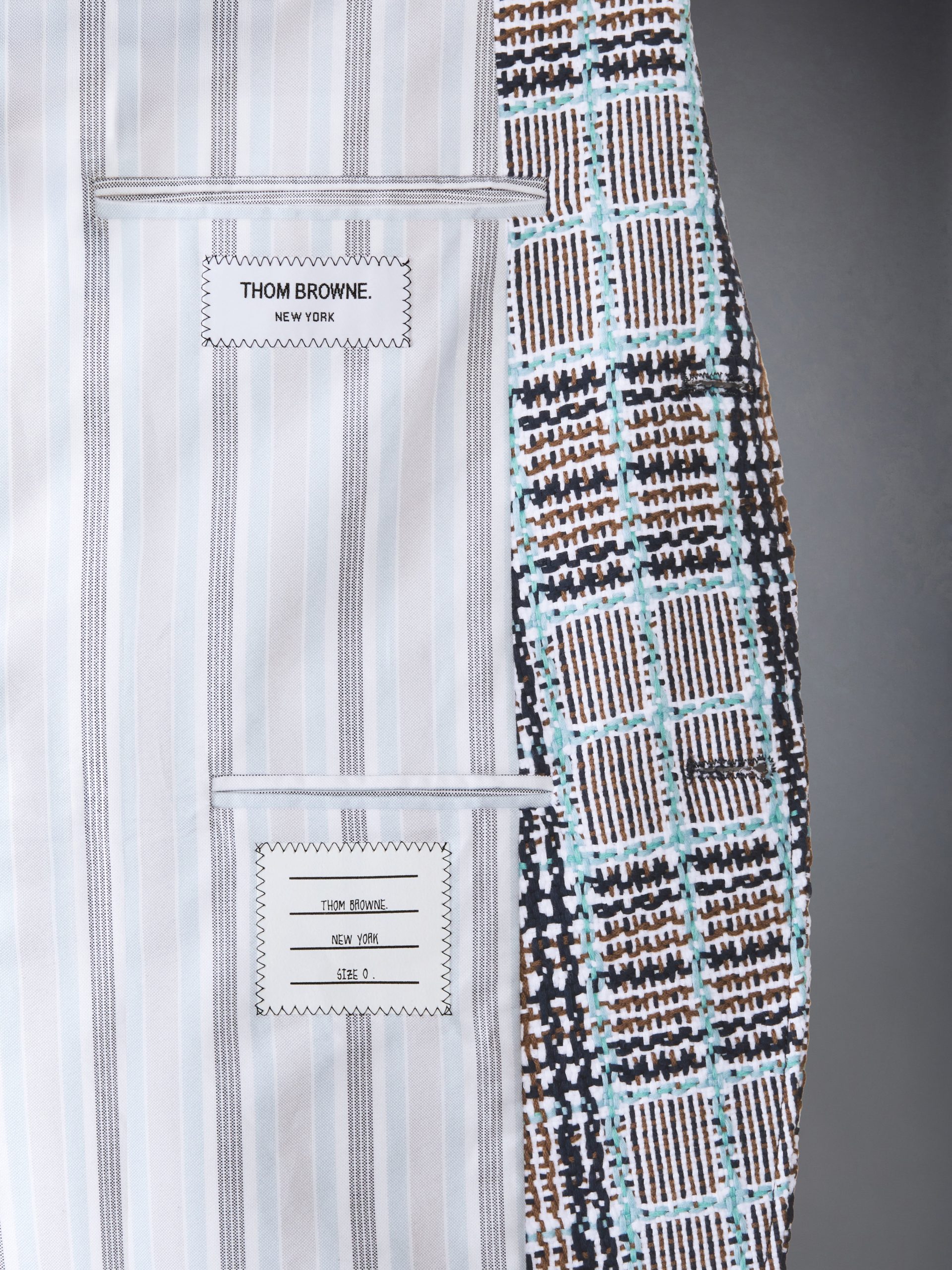 PLAID CHECK SUMMER TWEED WIDE SHOULDER SPORTCOAT - Image 4