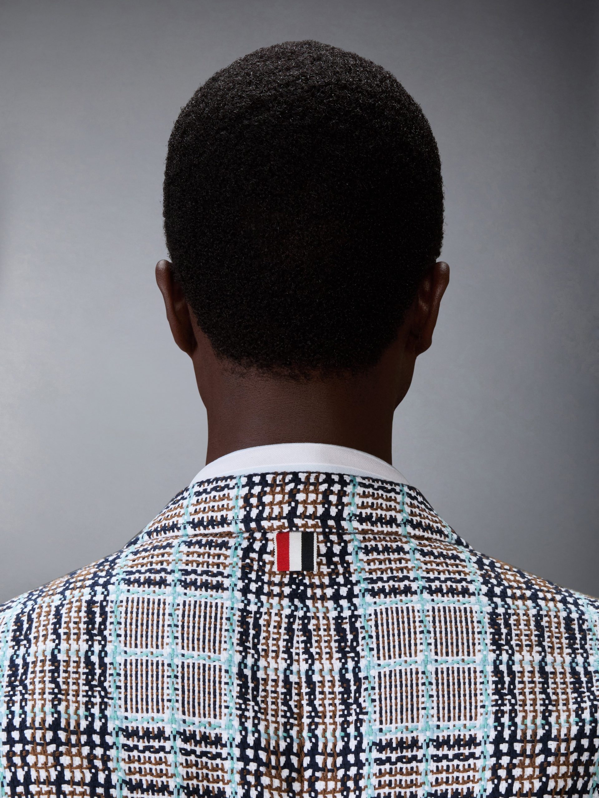 PLAID CHECK SUMMER TWEED WIDE SHOULDER SPORTCOAT - Image 5