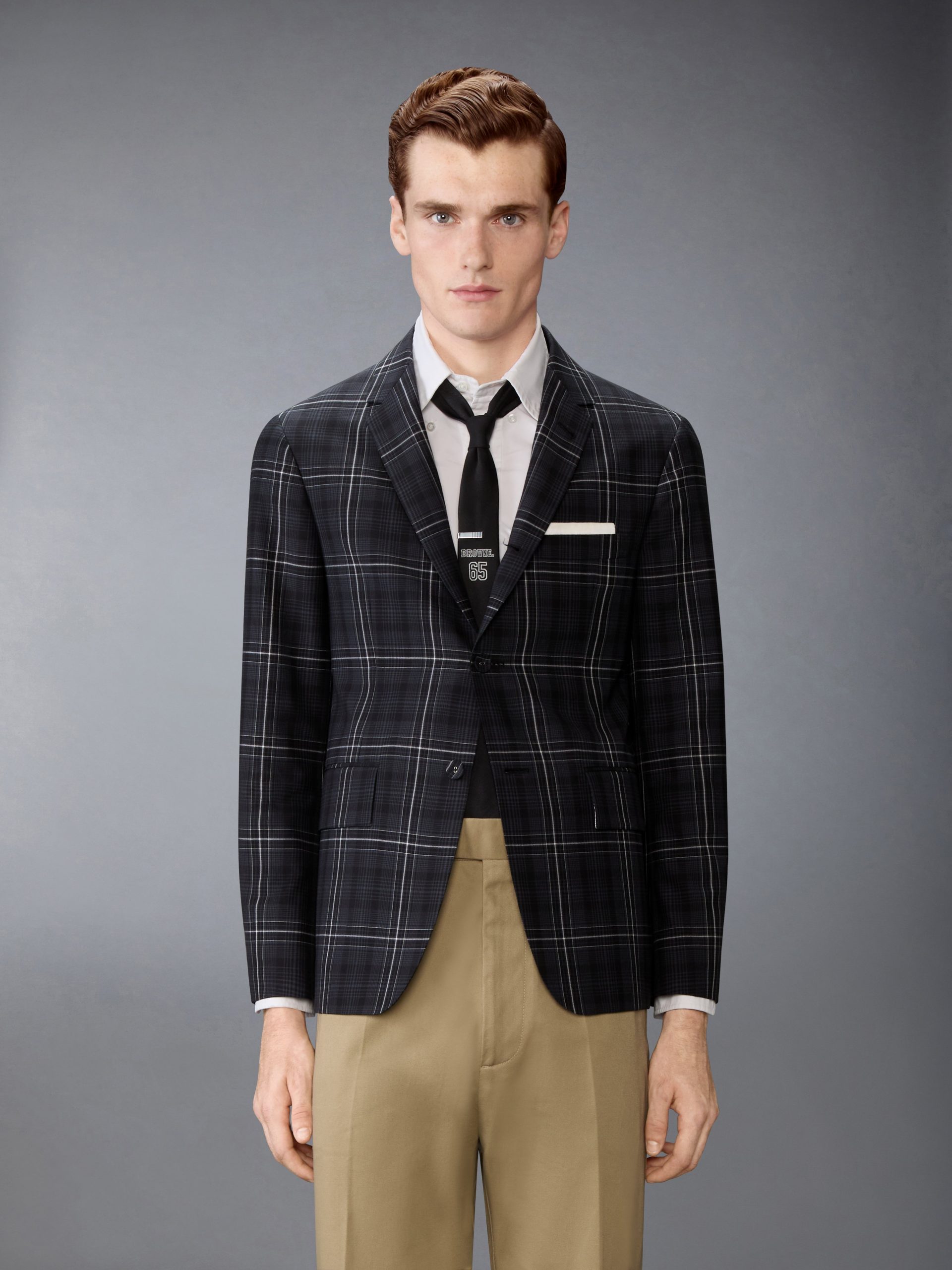 WINDOWPANE PLAID COOL WOOL UNCONSTRUCTED SPORTCOAT