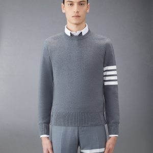 COTTON CREPE 4-BAR MILANO STITCH PULLOVER