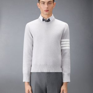 COTTON CREPE 4-BAR MILANO STITCH PULLOVER