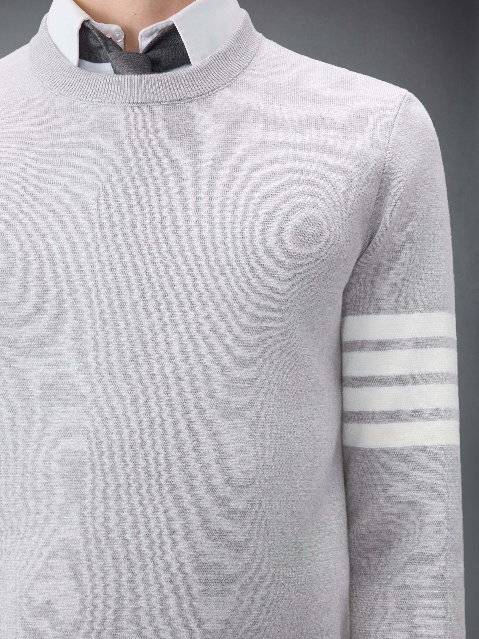 COTTON CREPE 4-BAR MILANO STITCH PULLOVER - Image 5