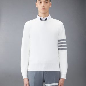 COTTON CREPE 4-BAR MILANO STITCH PULLOVER