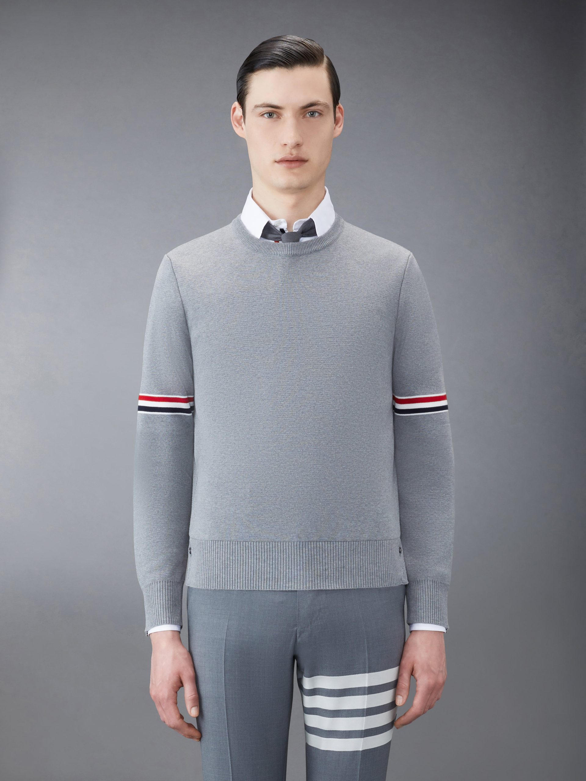 COTTON MILANO STITCH STRIPE PULLOVER