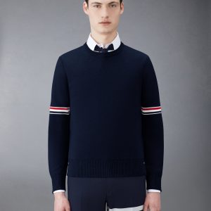 COTTON MILANO STITCH STRIPE PULLOVER