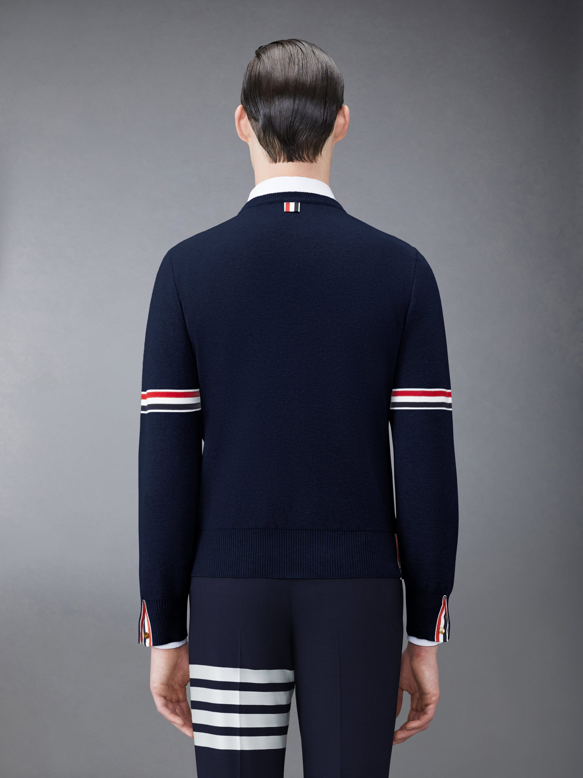COTTON MILANO STITCH STRIPE PULLOVER - Image 2