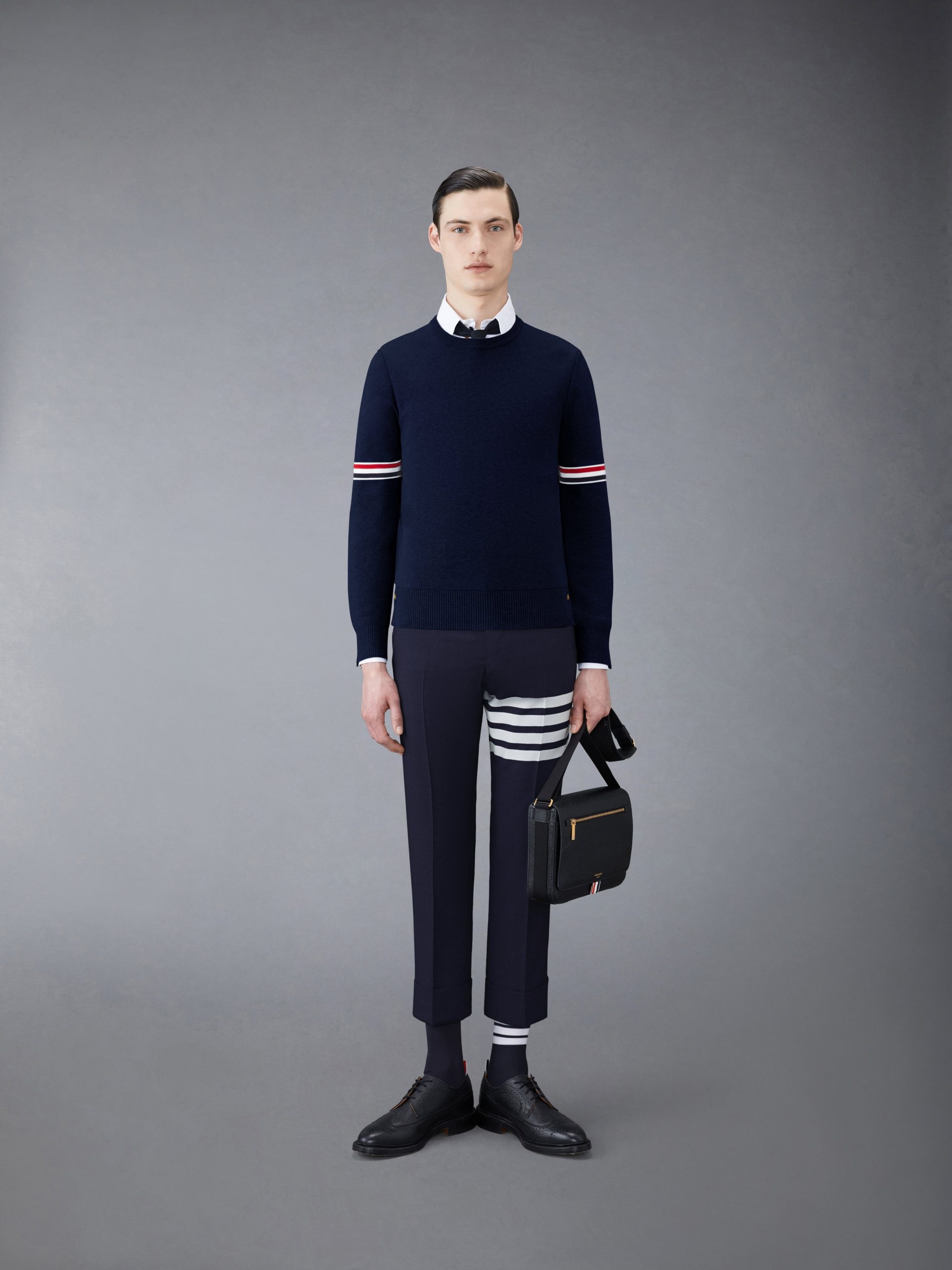 COTTON MILANO STITCH STRIPE PULLOVER - Image 3