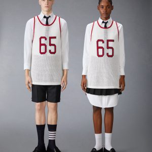 INTARSIA CASHMERE MESH BASKETBALL JERSEY