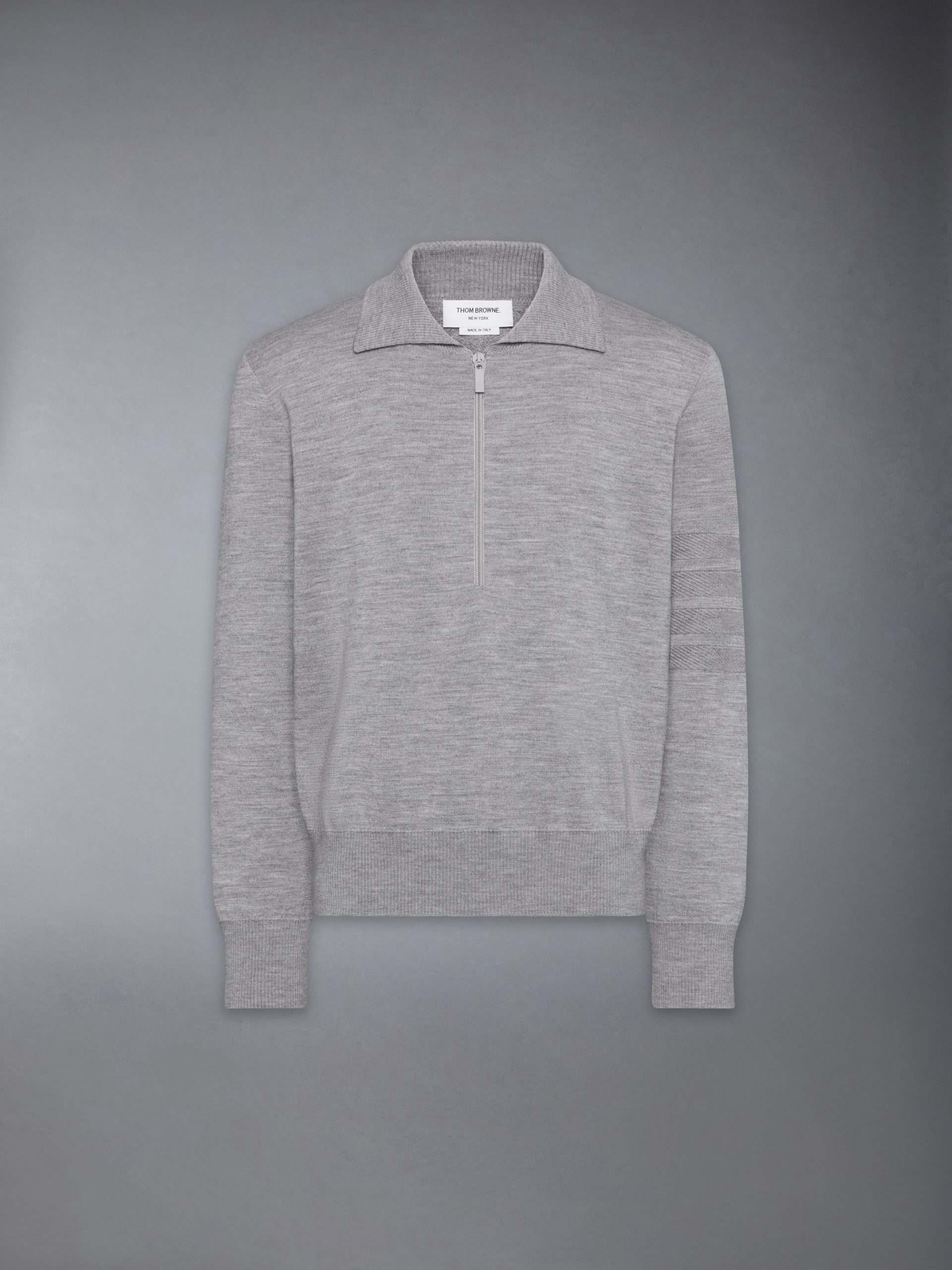 MERINO WOOL DOUBLE FACE 4-BAR HALF ZIP PULLOVER - Image 6