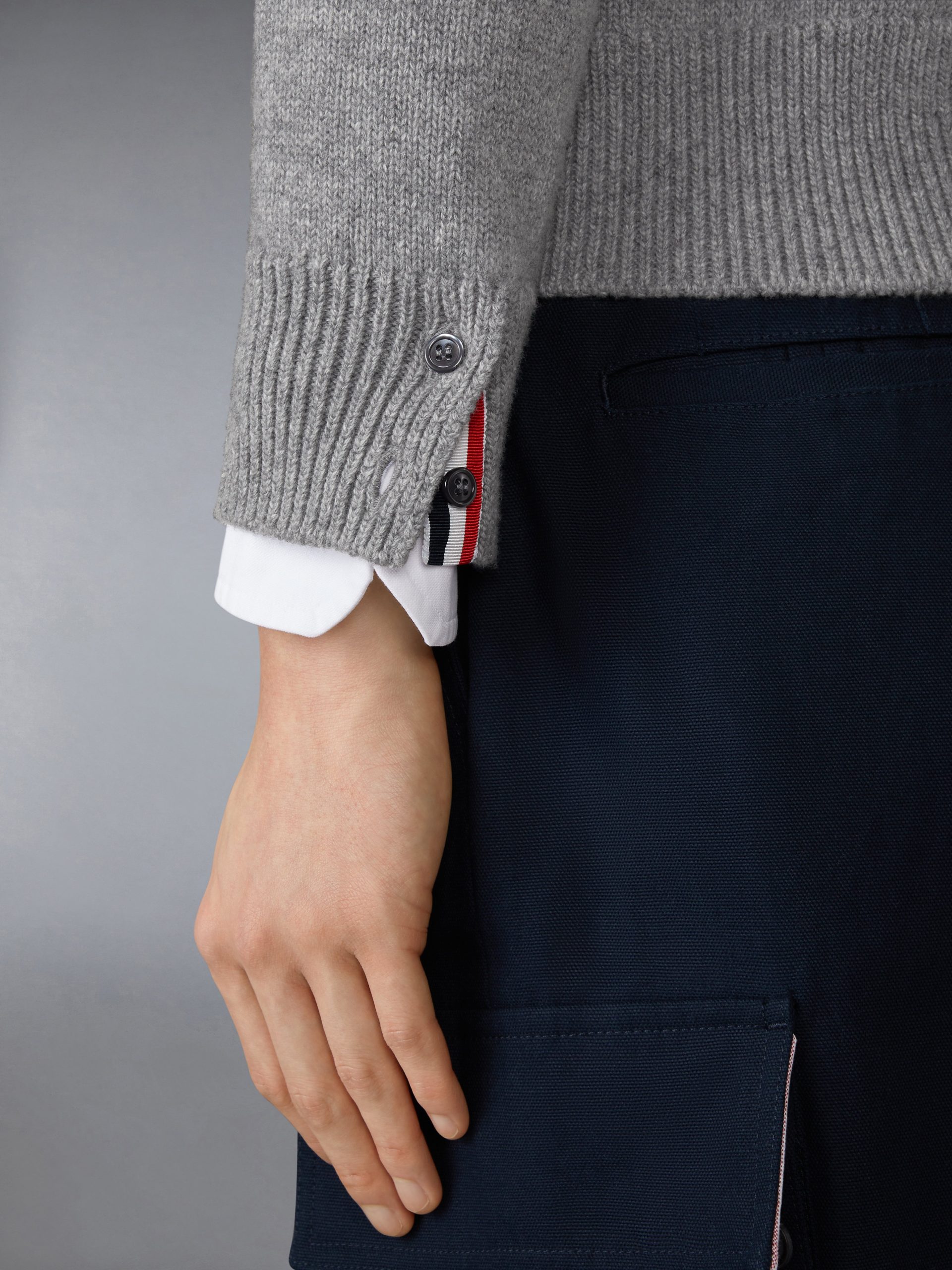 MERINO WOOL 4-BAR FUNNEL NECK PULLOVER - Image 4