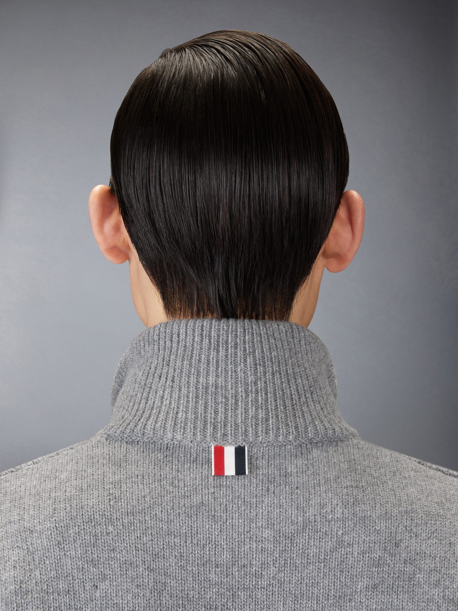 MERINO WOOL 4-BAR FUNNEL NECK PULLOVER - Image 5