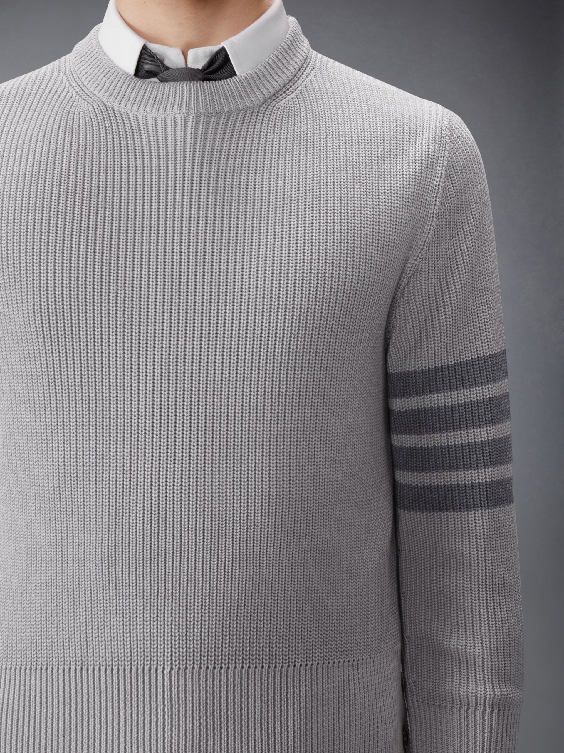 COTTON CARDIGAN STITCH 4-BAR PULLOVER - Image 5