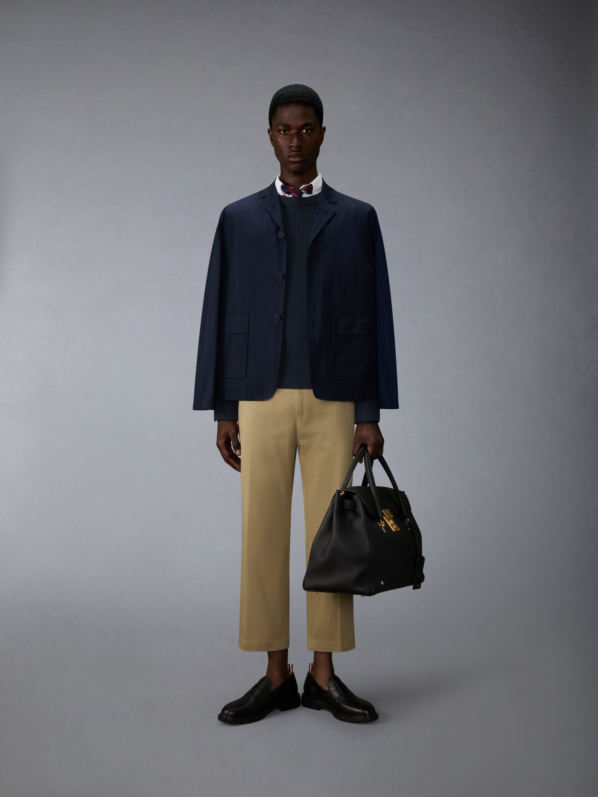 COTTON CARDIGAN STITCH 4-BAR PULLOVER - Image 3