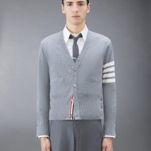 CLASSIC CASHMERE 4-BAR V-NECK CARDIGAN