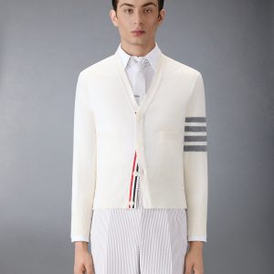 CLASSIC CASHMERE 4-BAR V-NECK CARDIGAN