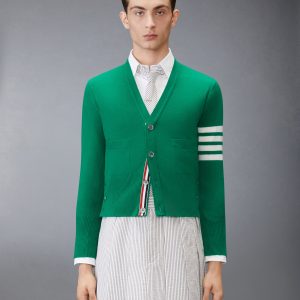 CLASSIC CASHMERE 4-BAR V-NECK CARDIGAN