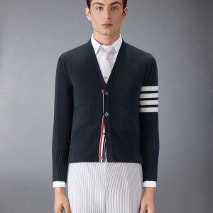 CLASSIC CASHMERE 4-BAR V-NECK CARDIGAN