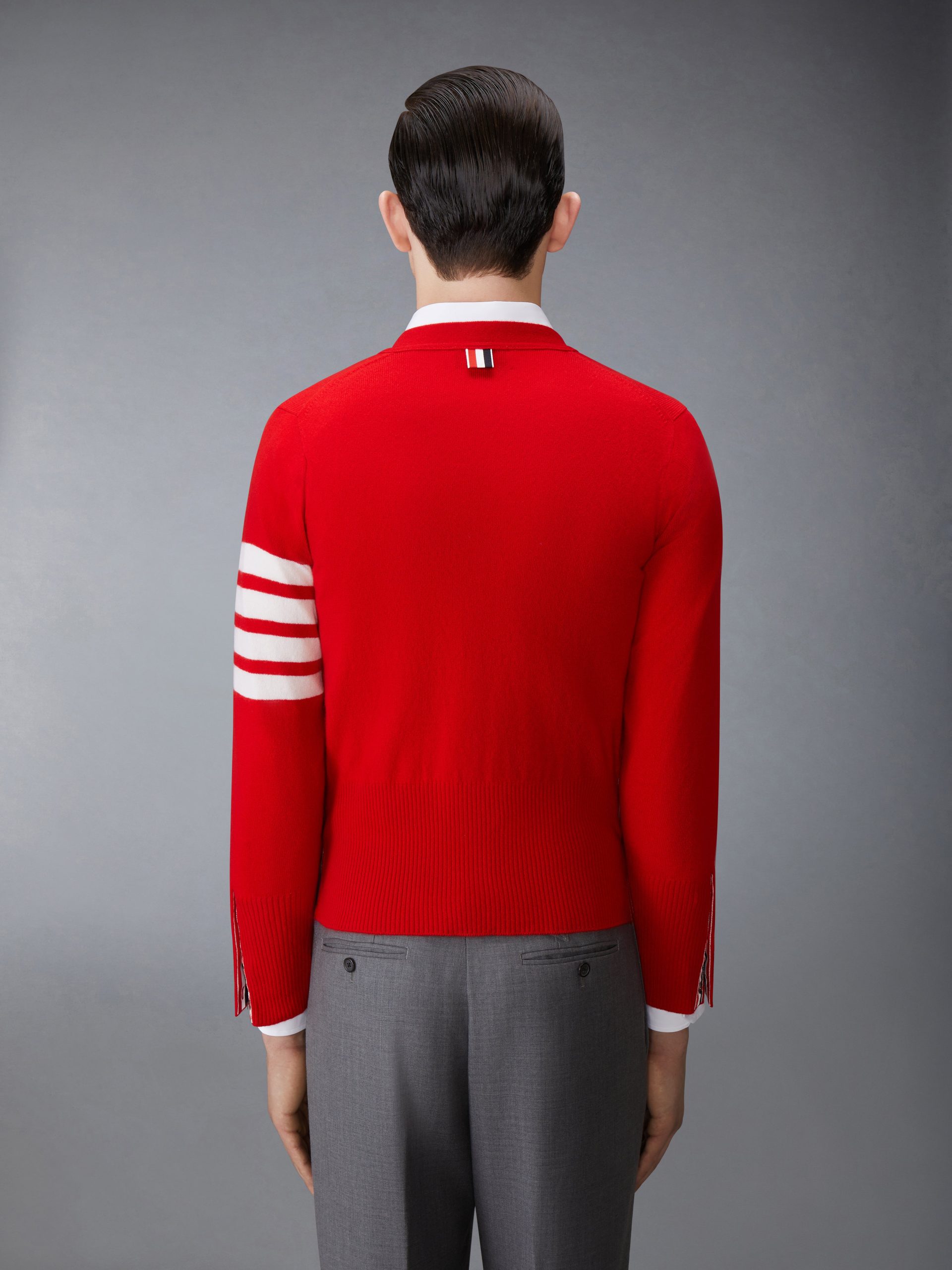 CLASSIC CASHMERE 4-BAR V-NECK CARDIGAN - Image 2