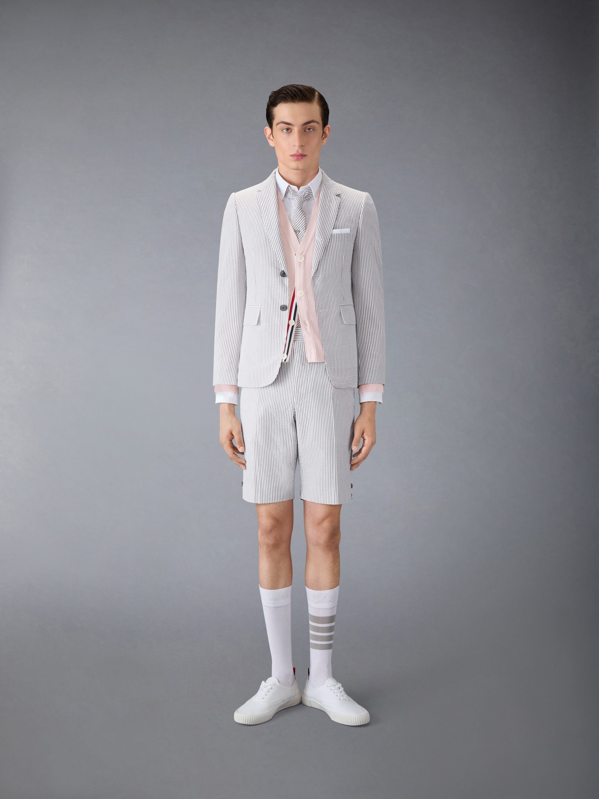 CLASSIC CASHMERE 4-BAR V-NECK CARDIGAN - Image 3