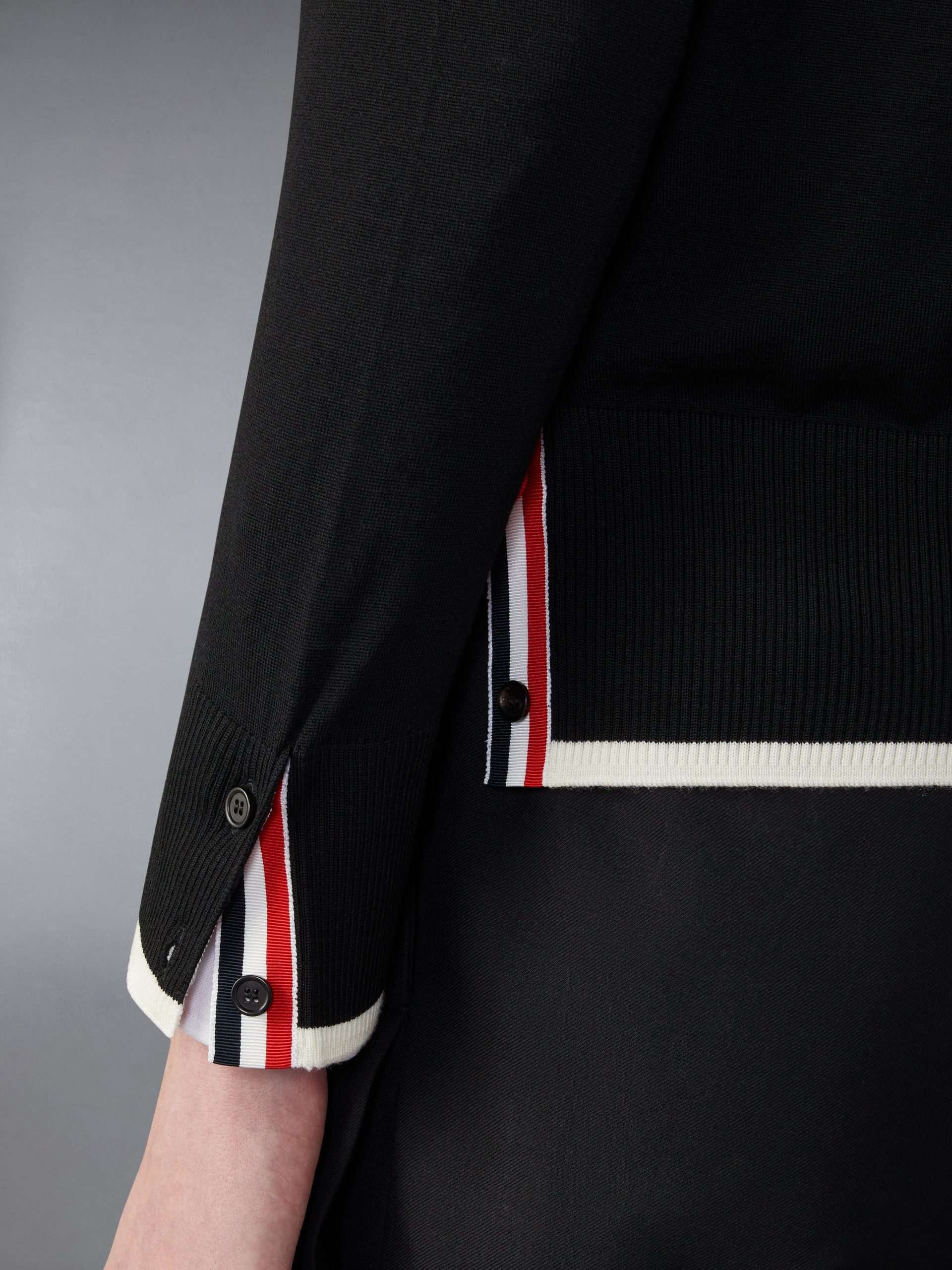 FINE MERINO WOOL 4-BAR RELAXED FIT CARDIGAN - Image 6