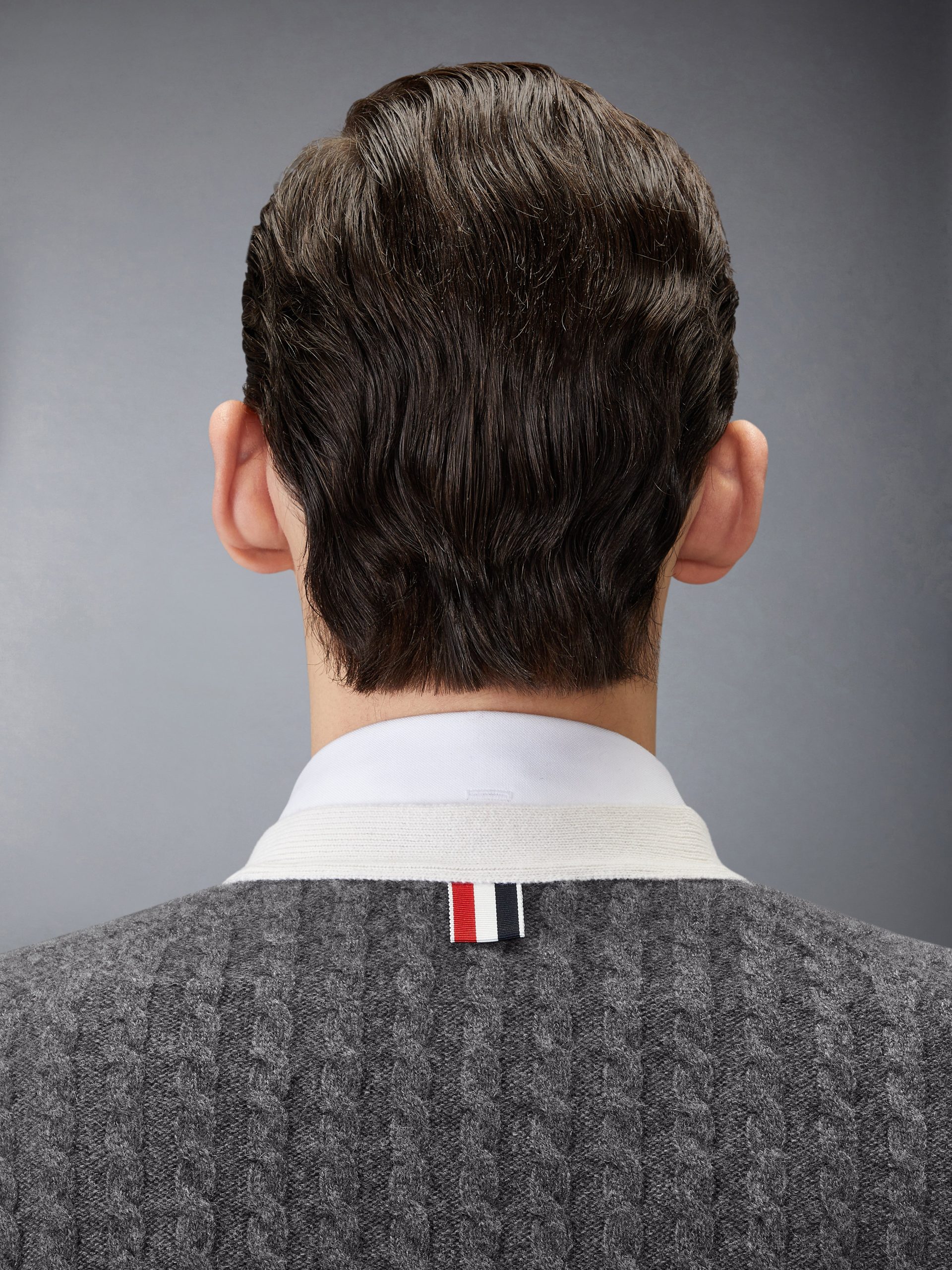 CASHMERE 4-BAR V NECK CARDIGAN - Image 4