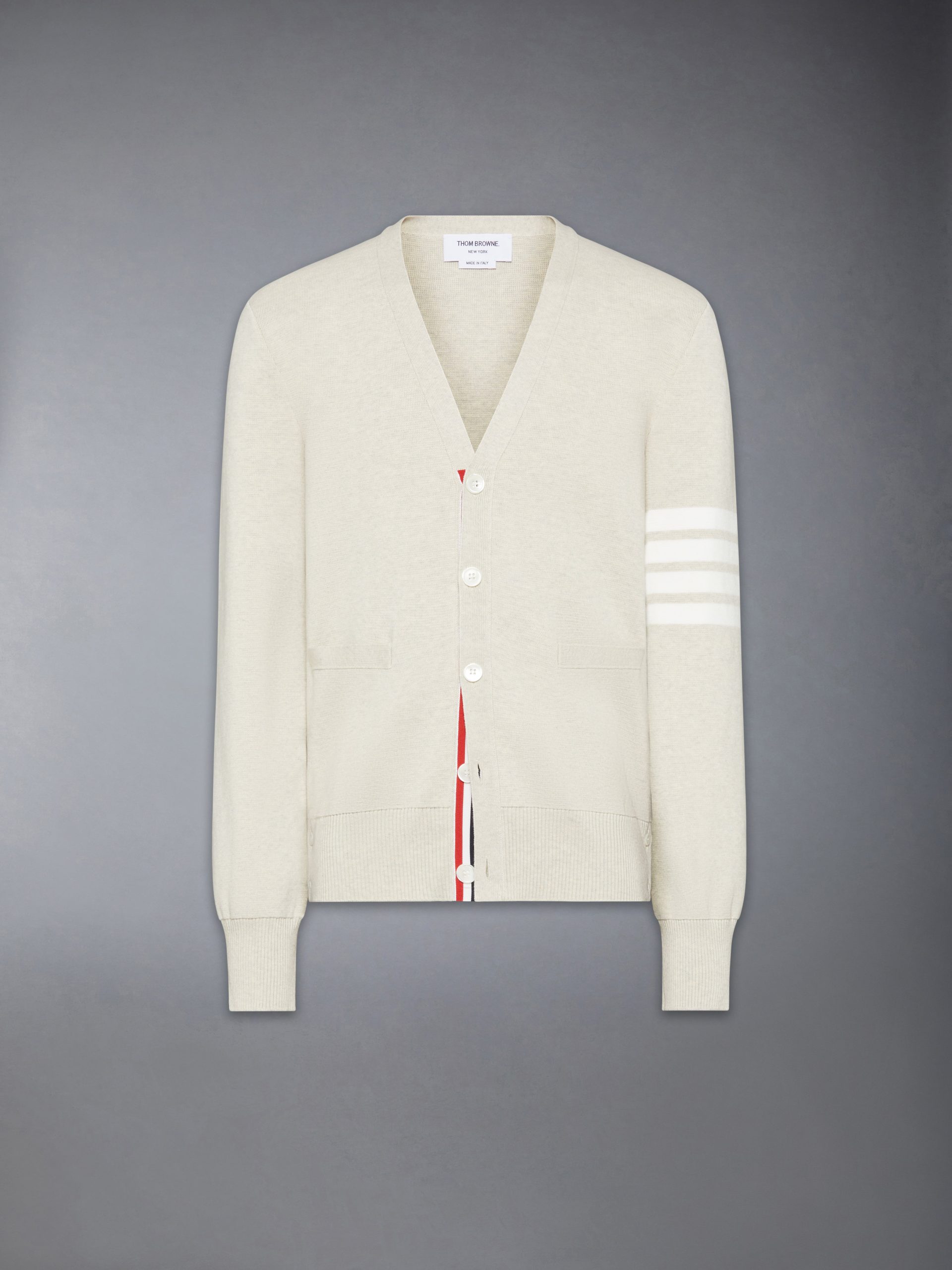 COTTON CREPE 4-BAR MILANO STITCH CARDIGAN - Image 6