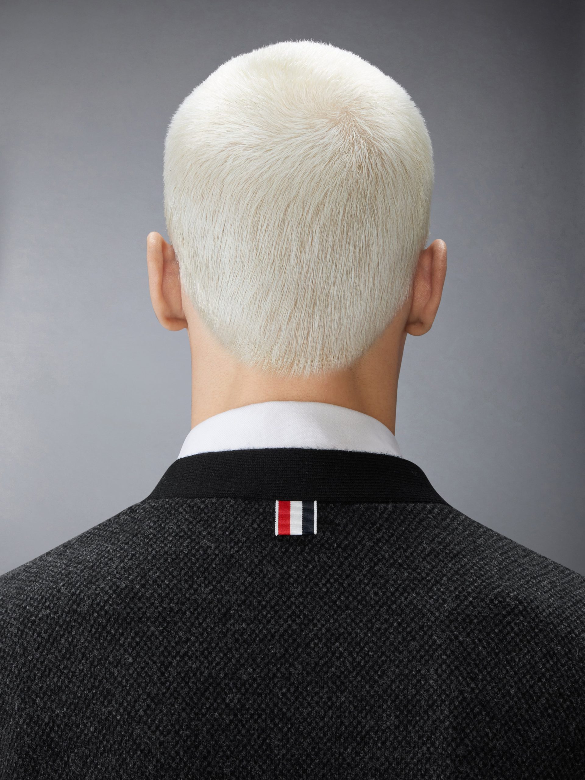 MERINO WOOL INTARSIA V NECK CARDIGAN - Image 5