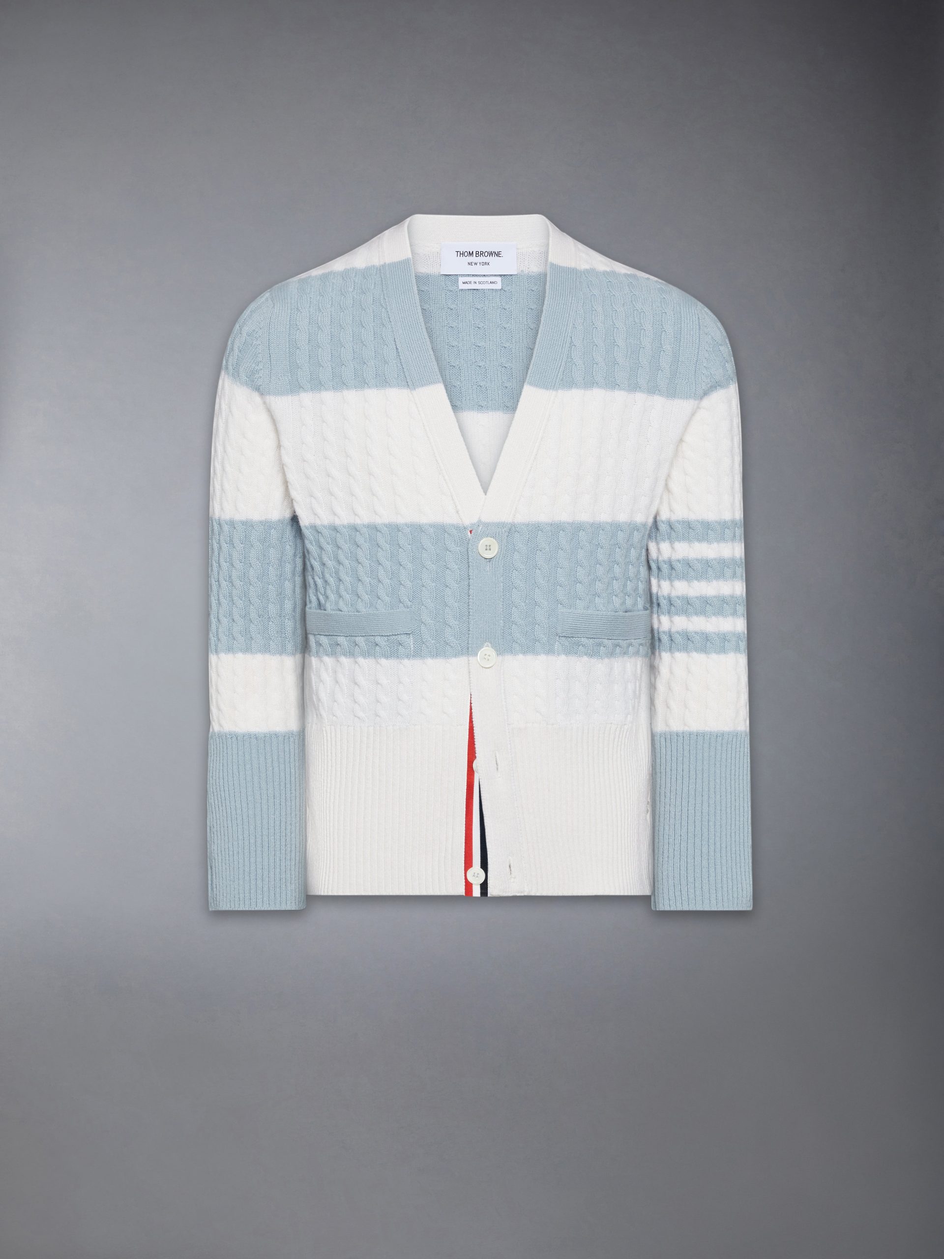 CASHMERE BABY CABLE STITCH 4-BAR CARDIGAN - Image 6