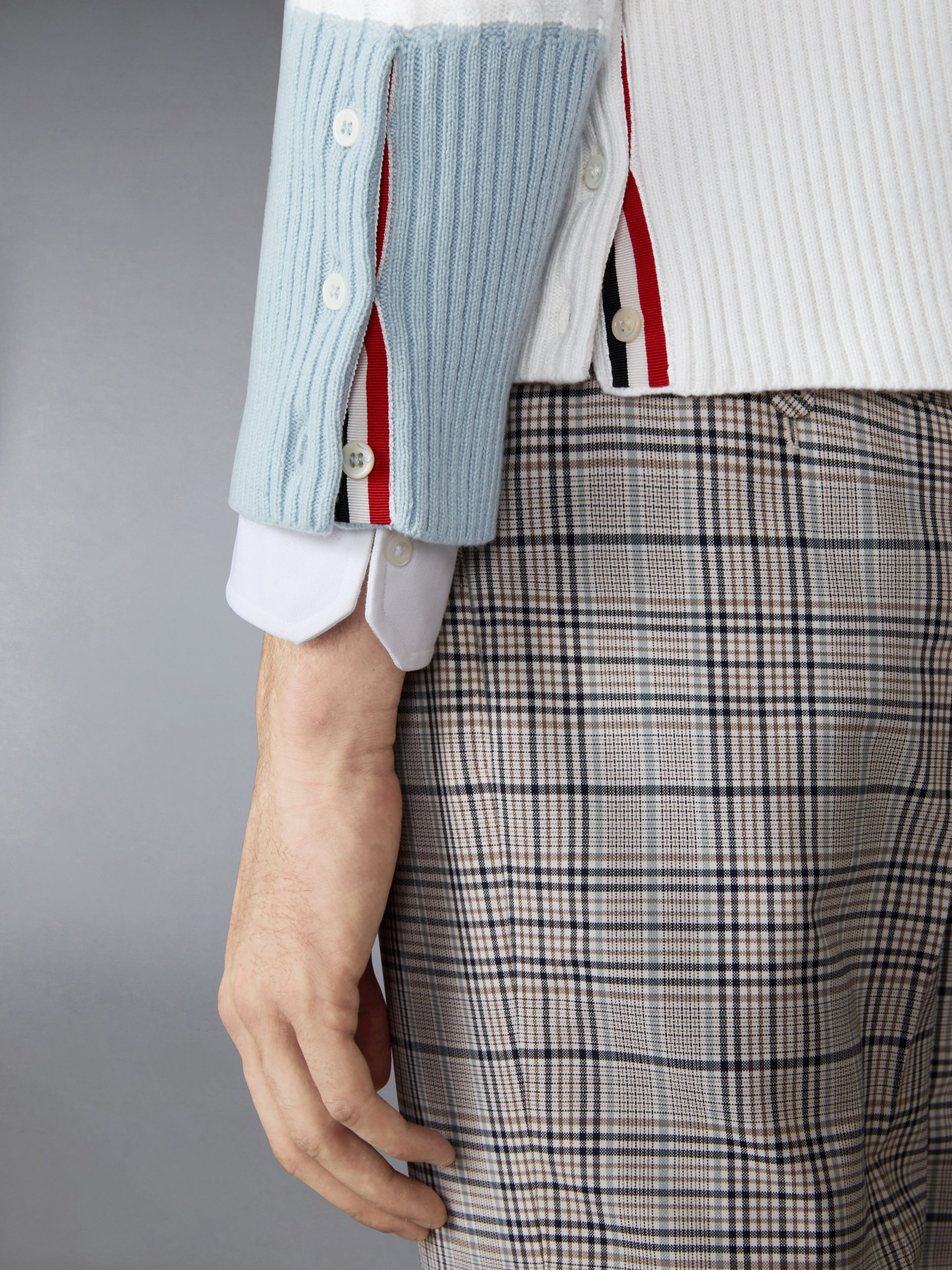 CASHMERE BABY CABLE STITCH 4-BAR CARDIGAN - Image 5