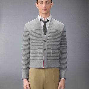 MILANO STITCH STRIPED BOXY FIT CARDIGAN